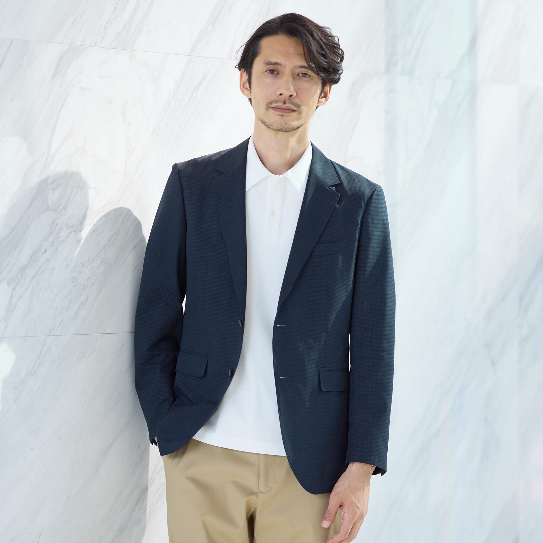TAKEO KIKUCHI「【接触冷感】アイスクリアコットン ワンポイント ポロシャツ」|ポロシャツ|