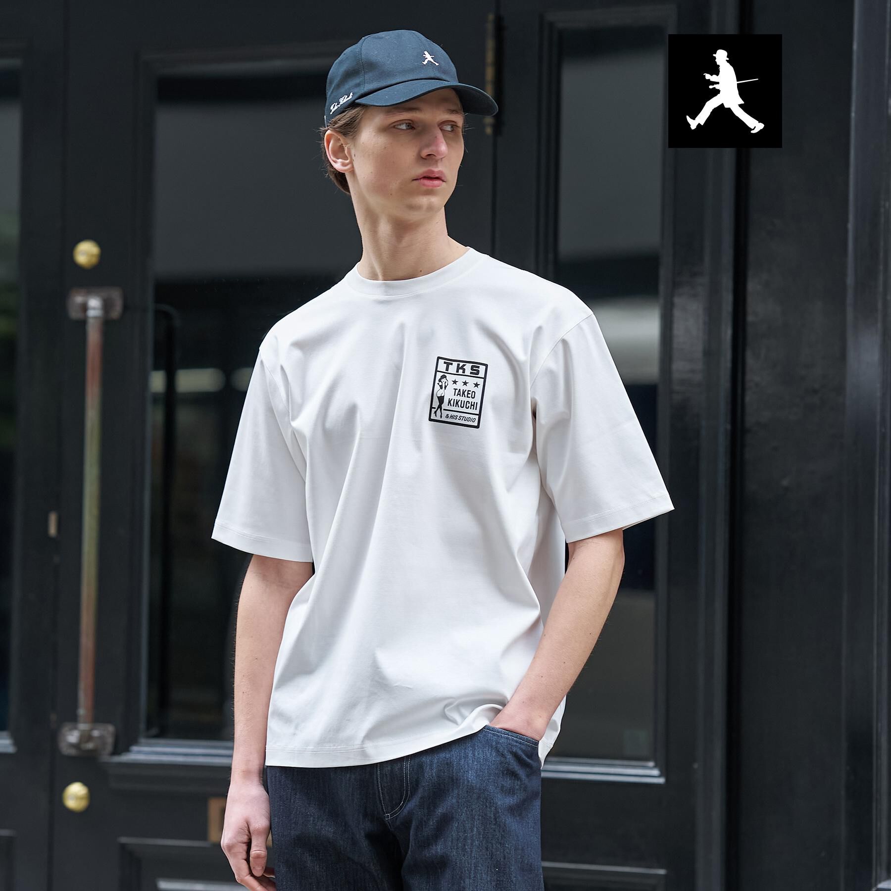 TAKEO KIKUCHI「【BOWLER HAT LABEL】アイスクリアコットン ラッキーセブン 半袖Tシャツ」|Tシャツ・カットソー|ホワイト(001)