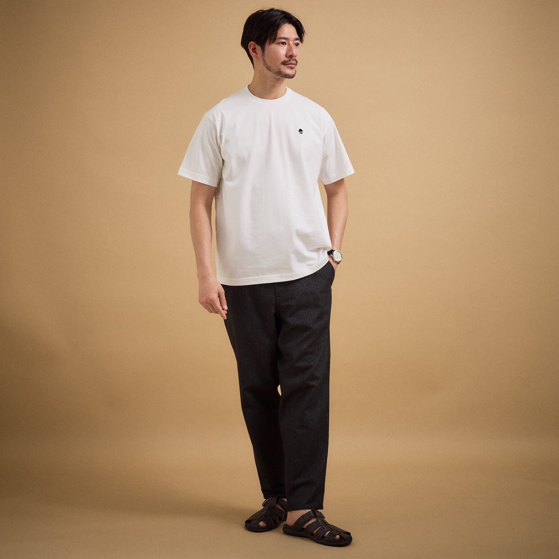 TAKEO KIKUCHI「【日本製】ワンポイント刺繍 半袖Tシャツ」|Tシャツ・カットソー|