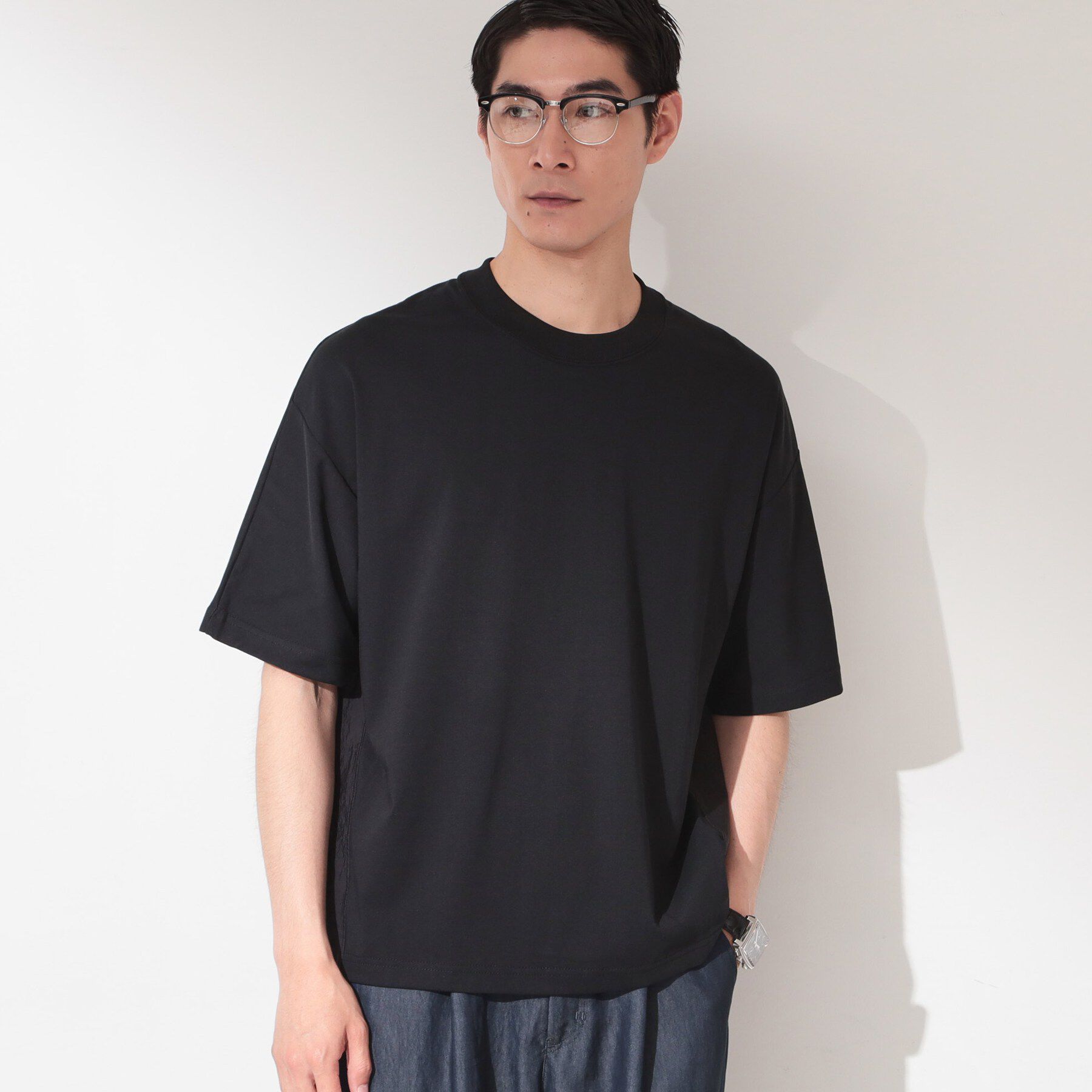 THE SHOP TK「【ゆったりシルエット】前後切り替え 半袖Tシャツ」|Tシャツ・カットソー|
