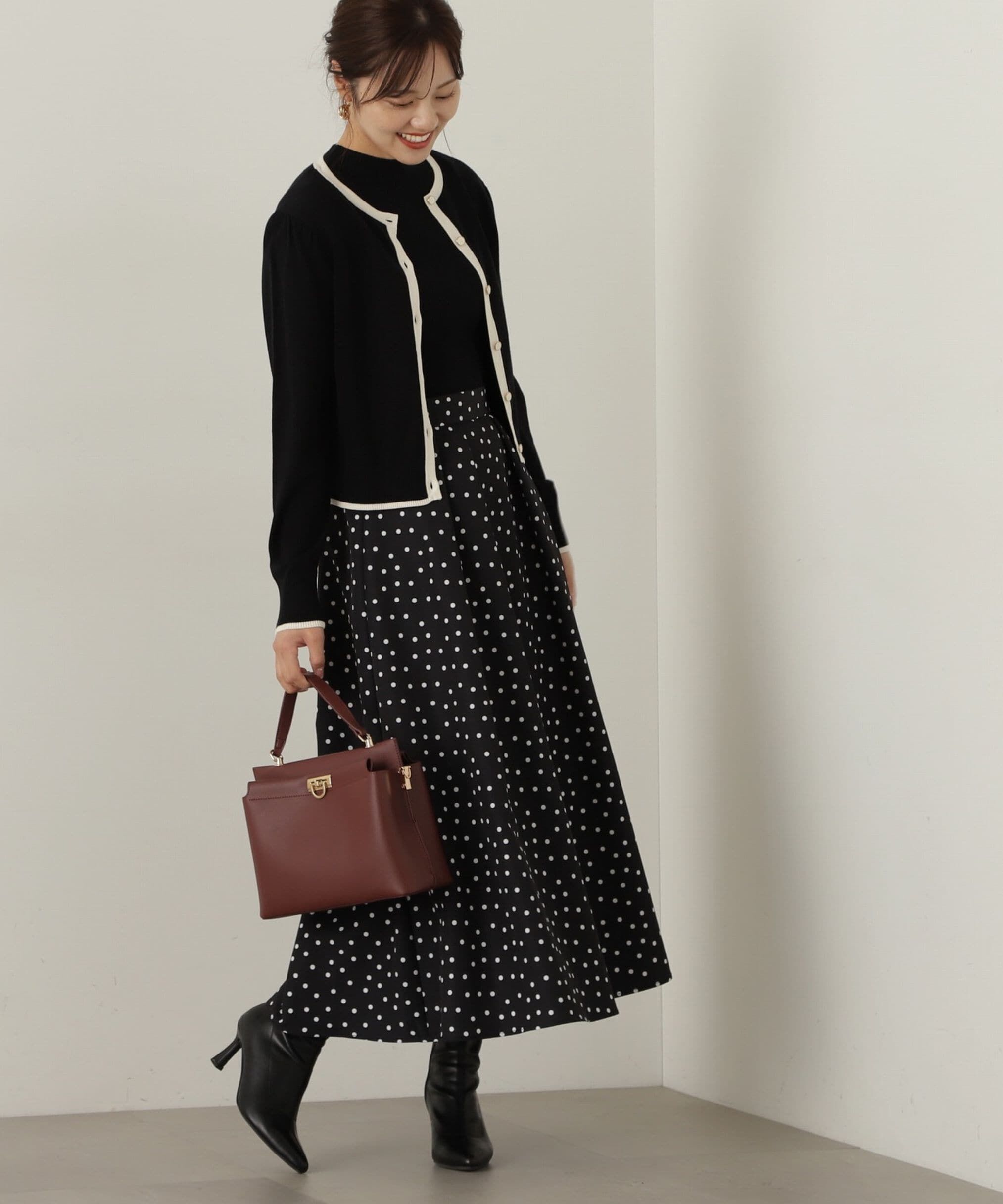 PROPORTION BODY DRESSING「ランダムドットタックフレアスカート24AW」|スカート|