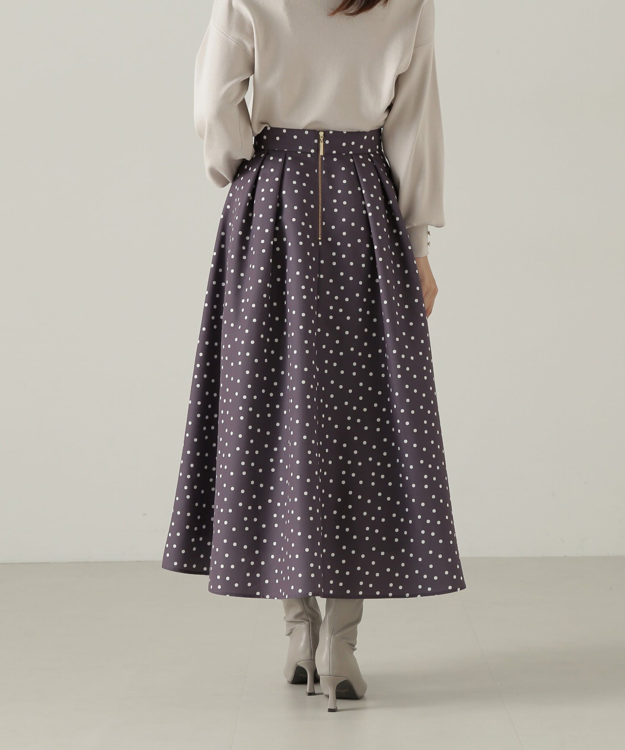PROPORTION BODY DRESSING「ランダムドットタックフレアスカート24AW」|スカート|