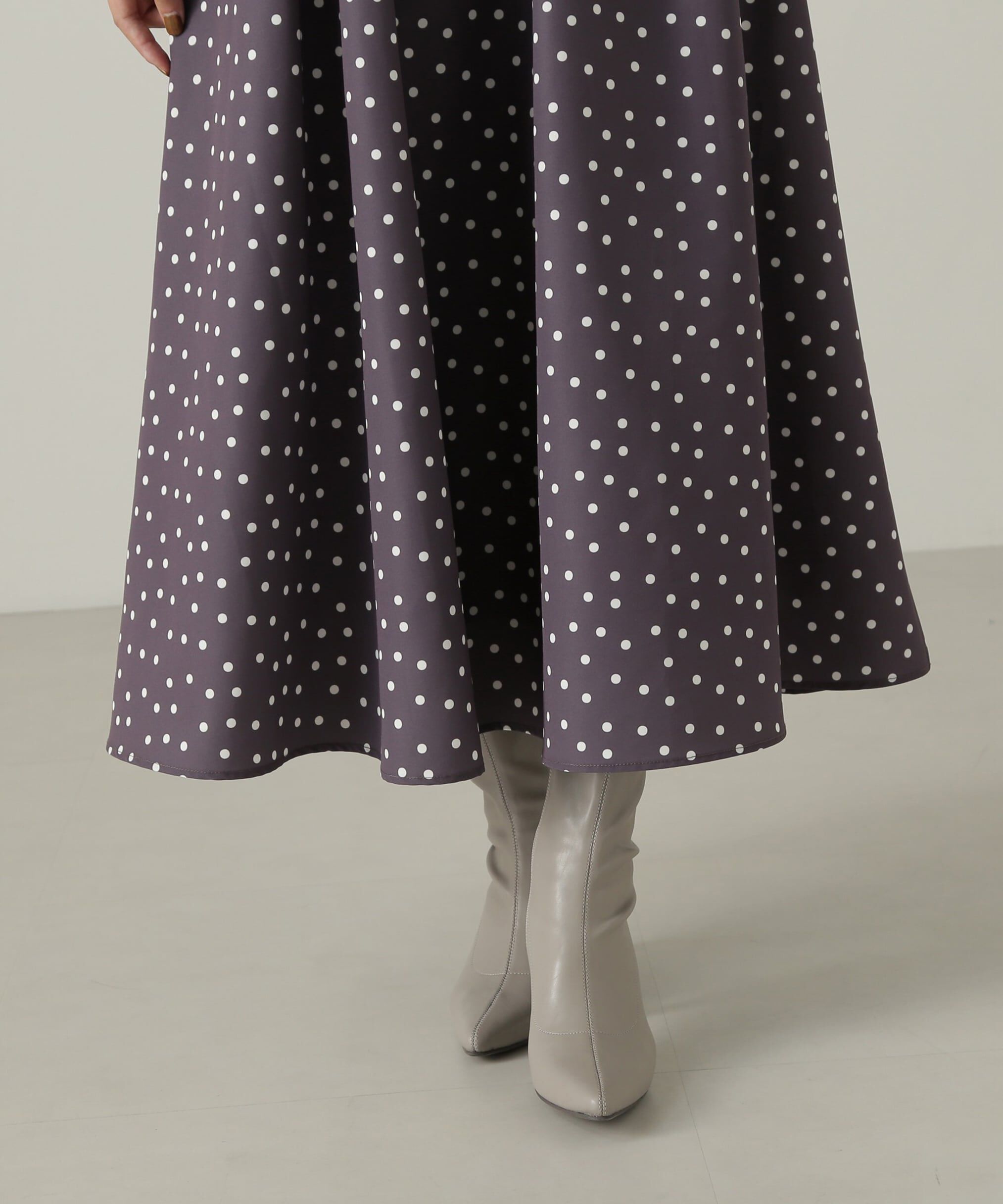 PROPORTION BODY DRESSING「ランダムドットタックフレアスカート24AW」|スカート|