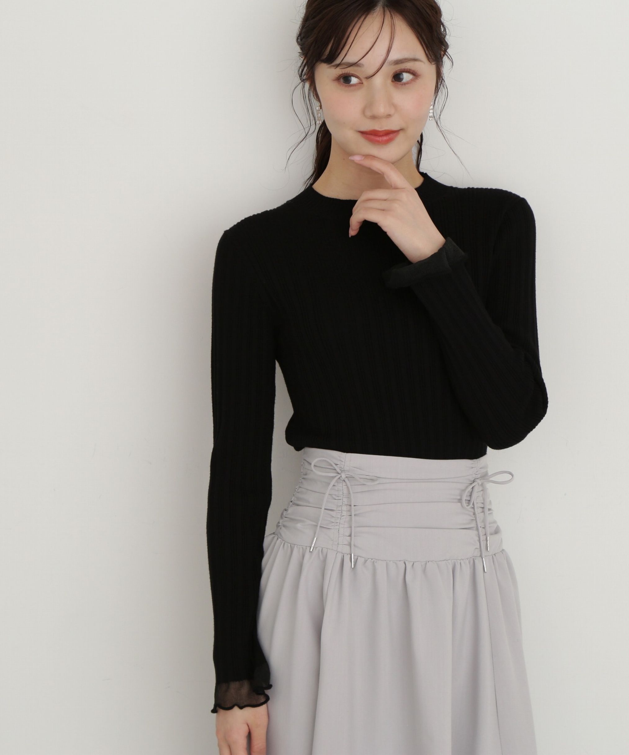 PROPORTION BODY DRESSING「シャーリングリボンスカート」|スカート|