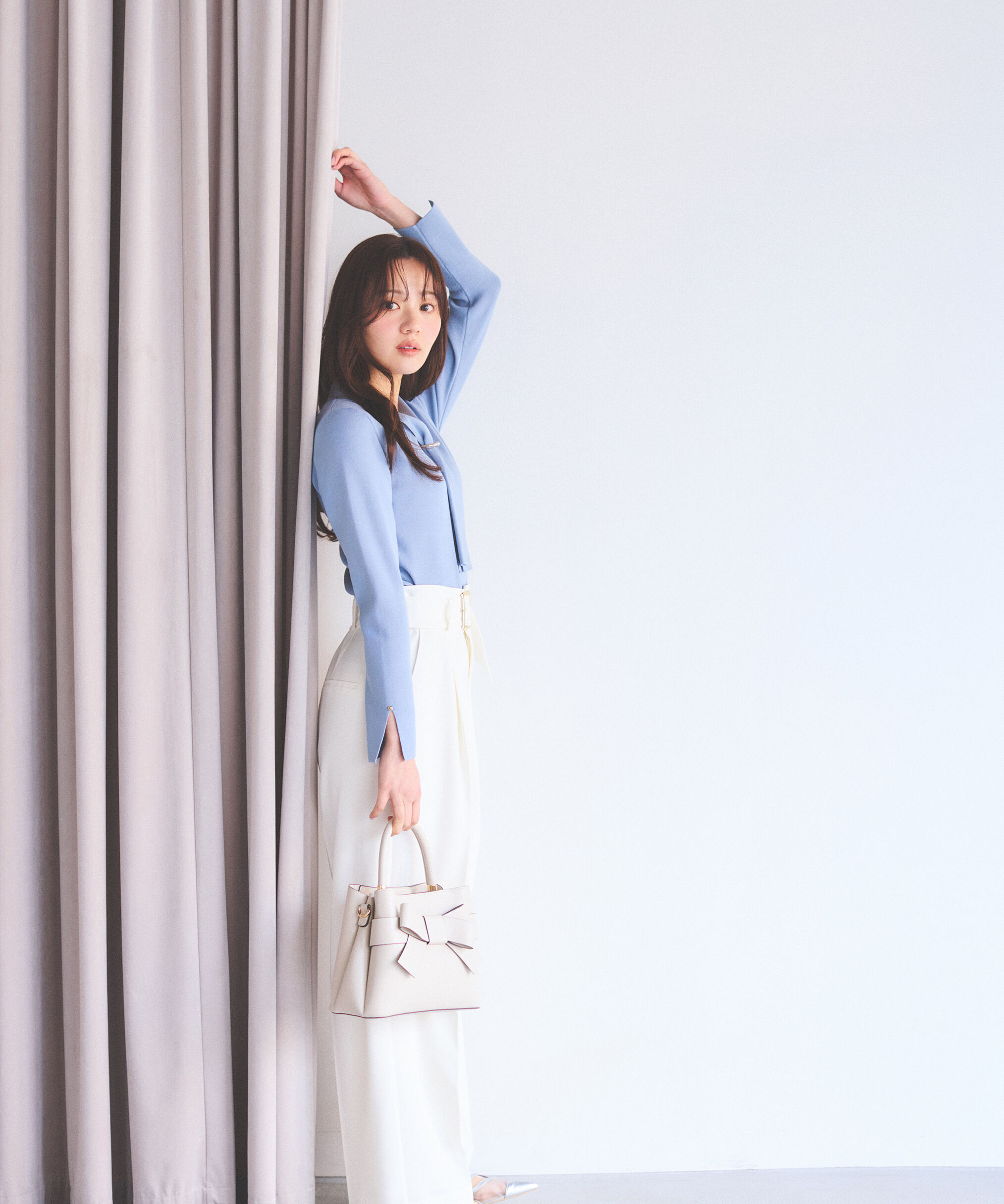 PROPORTION BODY DRESSING「パールリングボウタイニット　　26SS」|ニット・セーター|