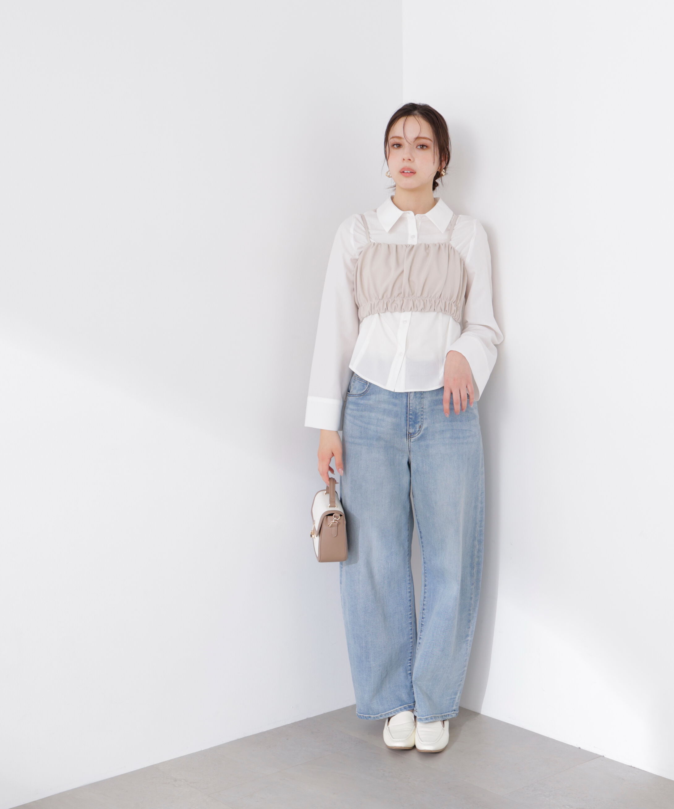 PROPORTION BODY DRESSING「ギャザービスチェ　26SS」|シャツ・ブラウス|