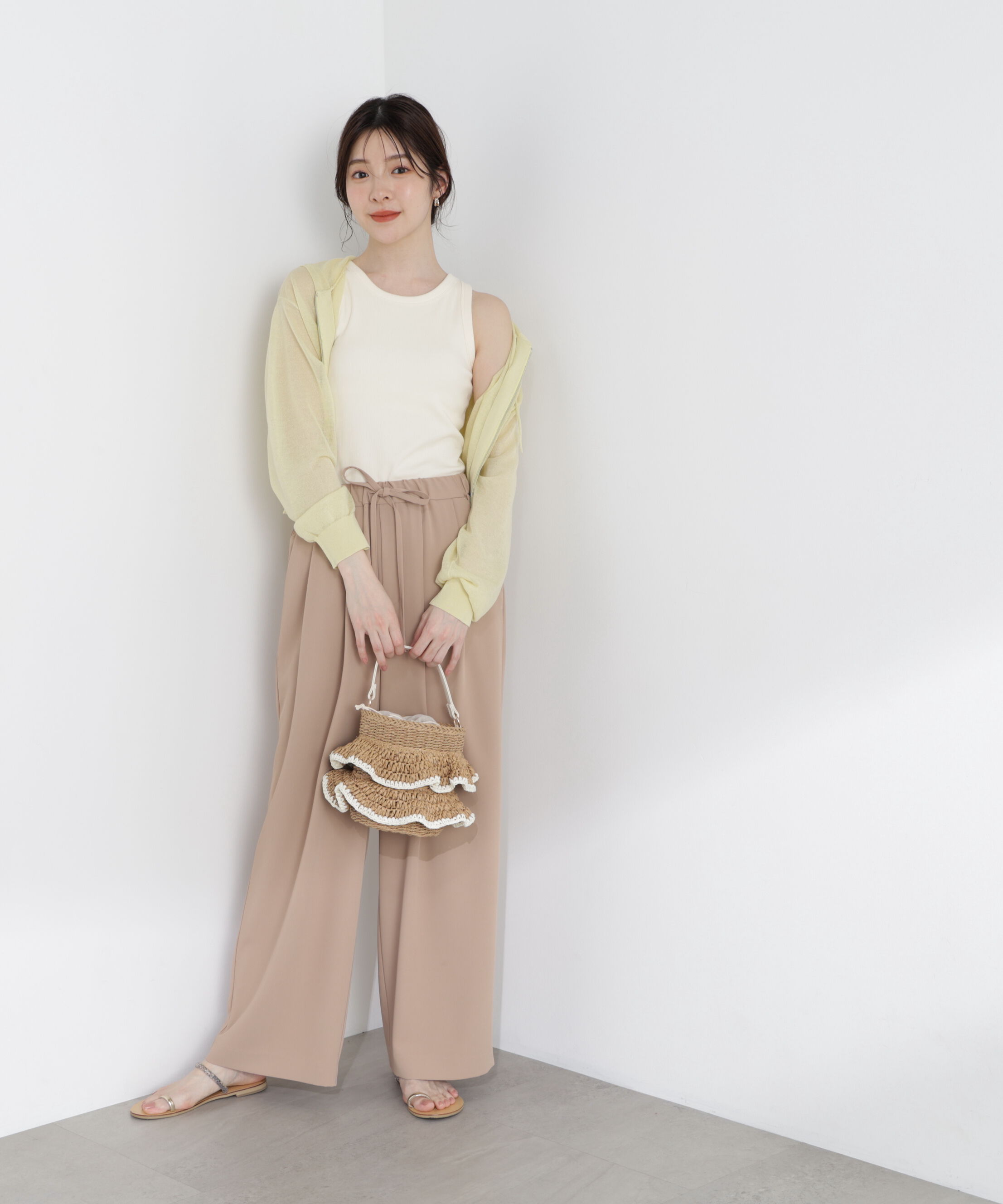 PROPORTION BODY DRESSING「〈a/mie〉シアーニットパーカー」|ニット・セーター|