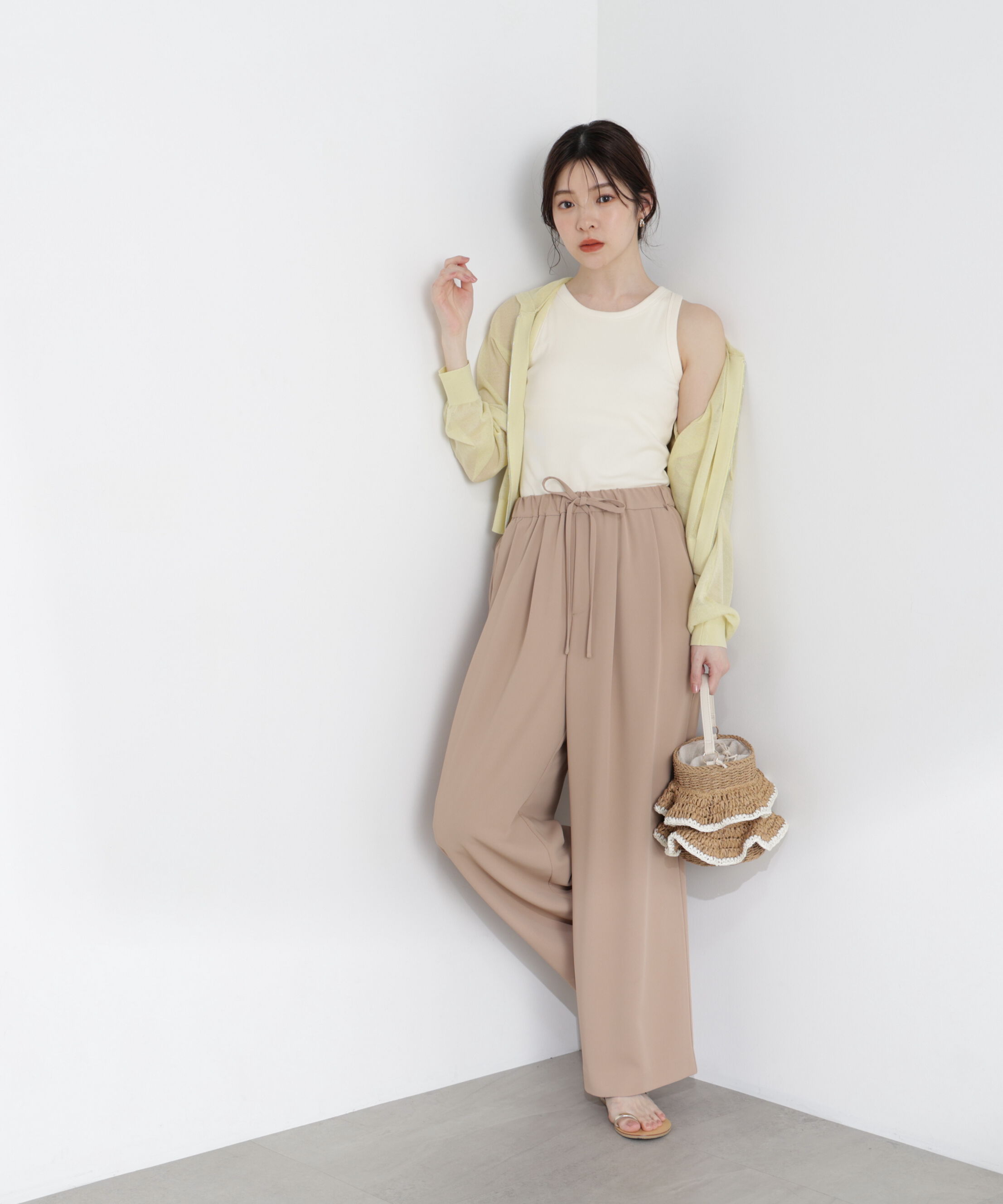 PROPORTION BODY DRESSING「〈a/mie〉シアーニットパーカー」|ニット・セーター|