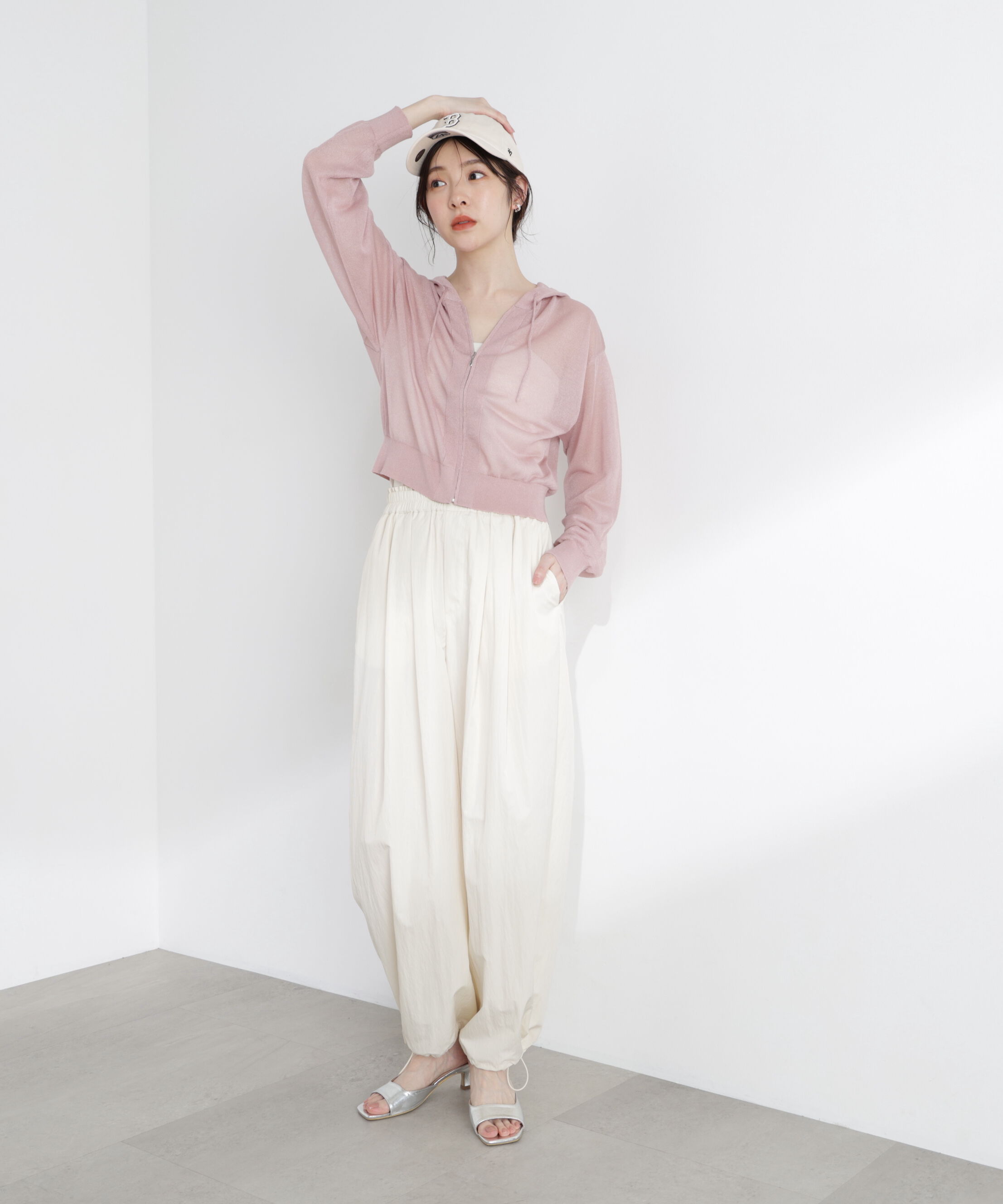 PROPORTION BODY DRESSING「〈a/mie〉シアーニットパーカー」|ニット・セーター|