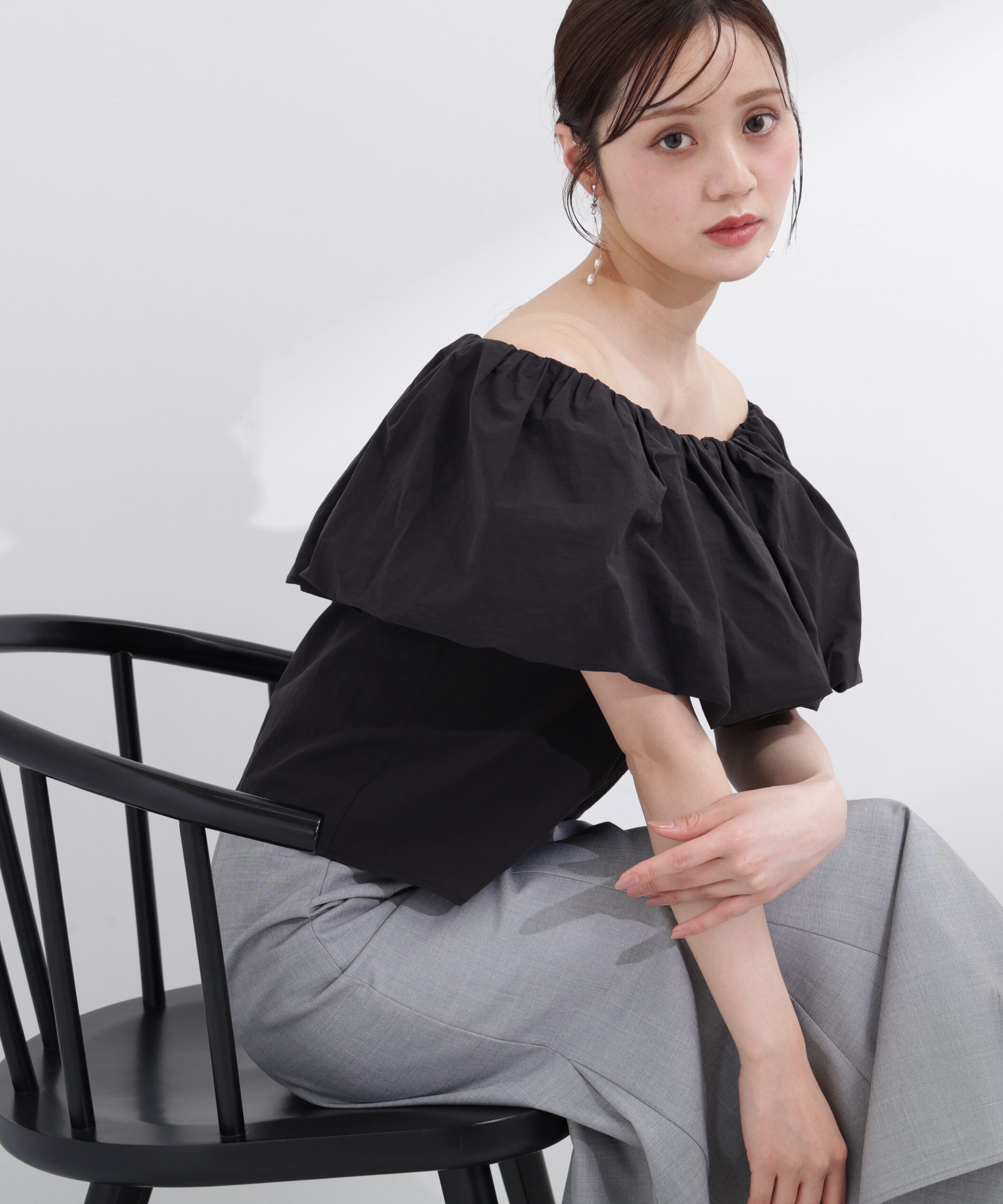 PROPORTION BODY DRESSING「バルーンオフショルブラウス　26SS」|シャツ・ブラウス|