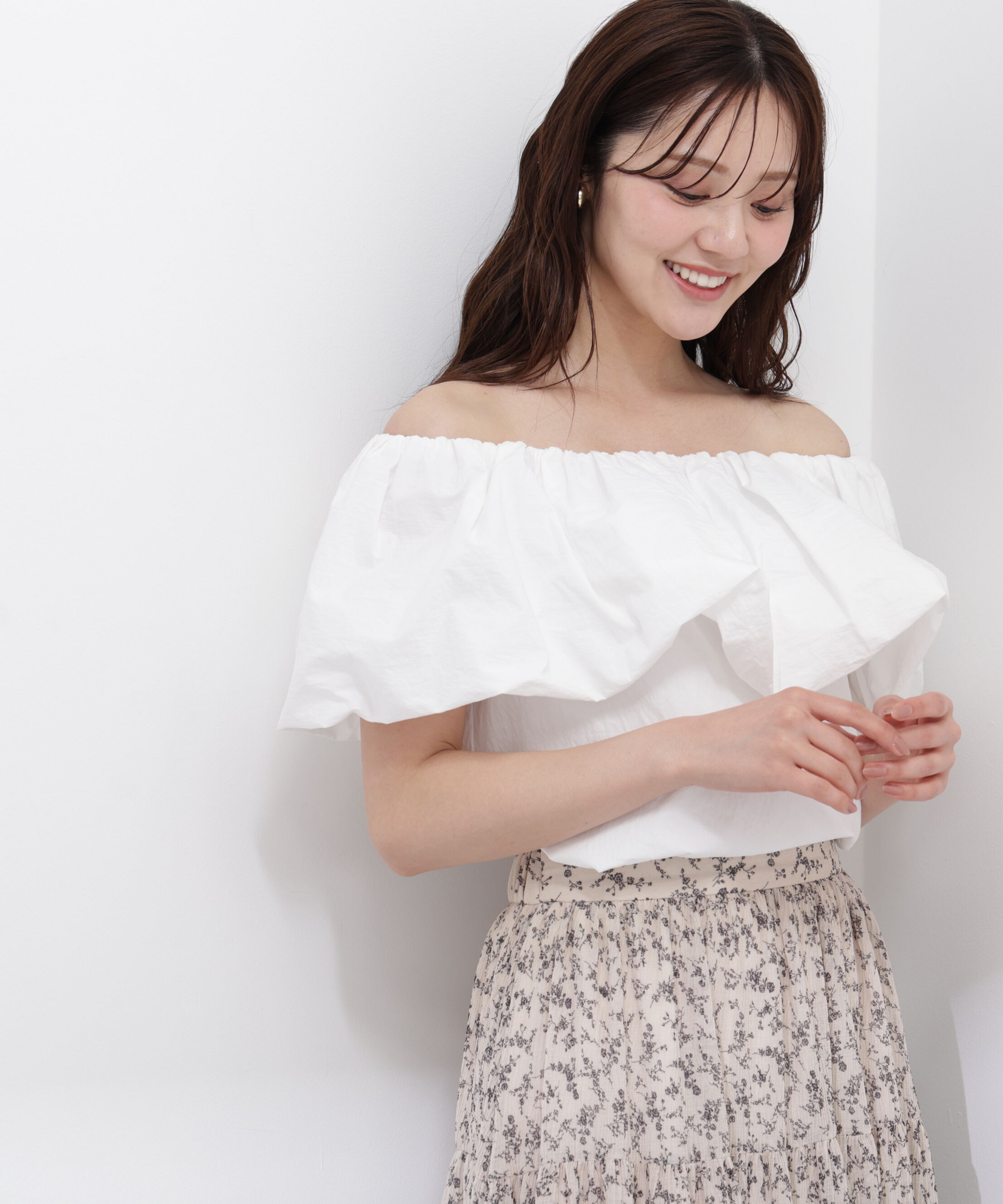 PROPORTION BODY DRESSING「バルーンオフショルブラウス　26SS」|シャツ・ブラウス|