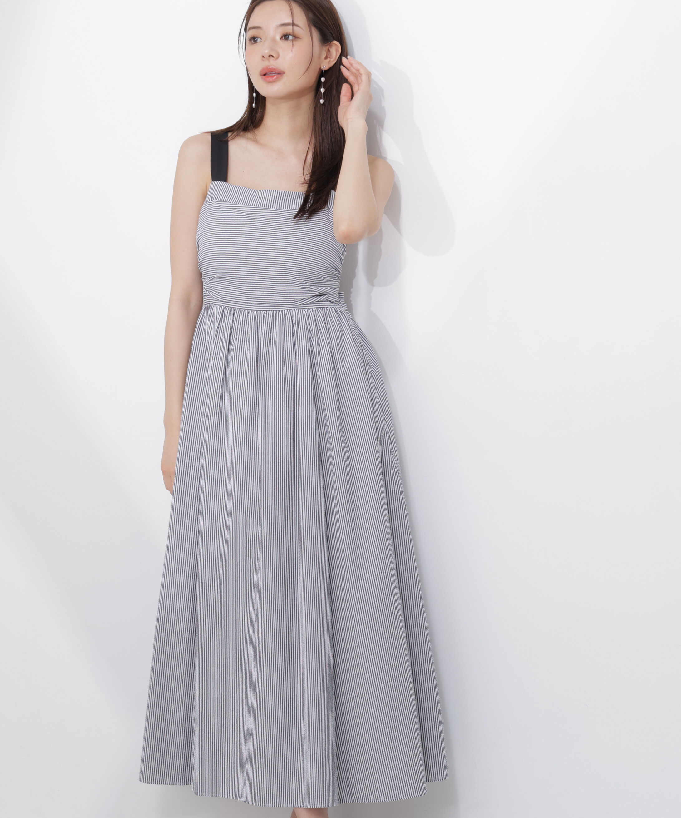 PROPORTION BODY DRESSING「＜中川紅葉さん着用＞ストライプキャミワンピース」|ワンピース|