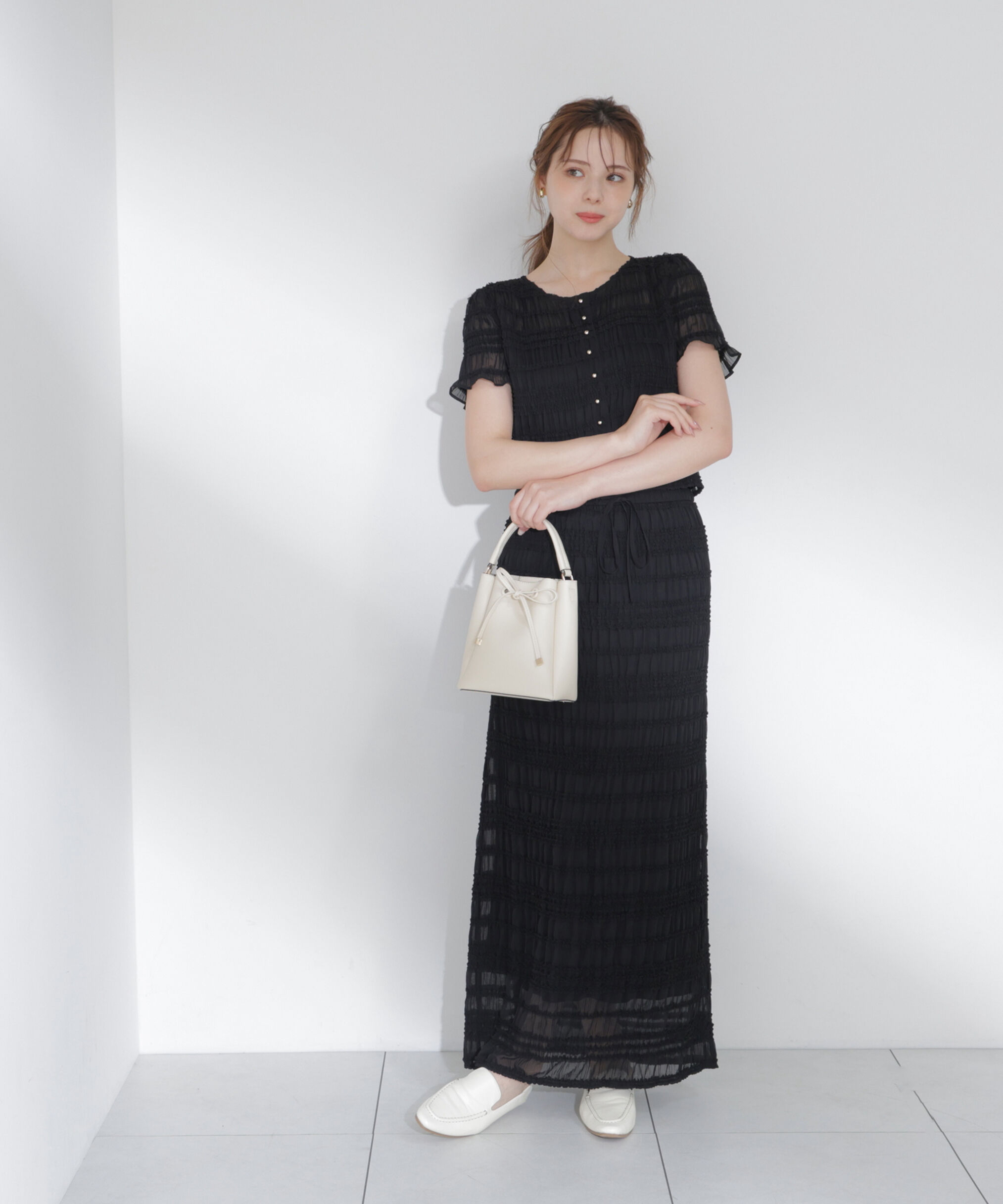 PROPORTION BODY DRESSING「＜a/mie＞フリルシャーリングブラウス」|シャツ・ブラウス|