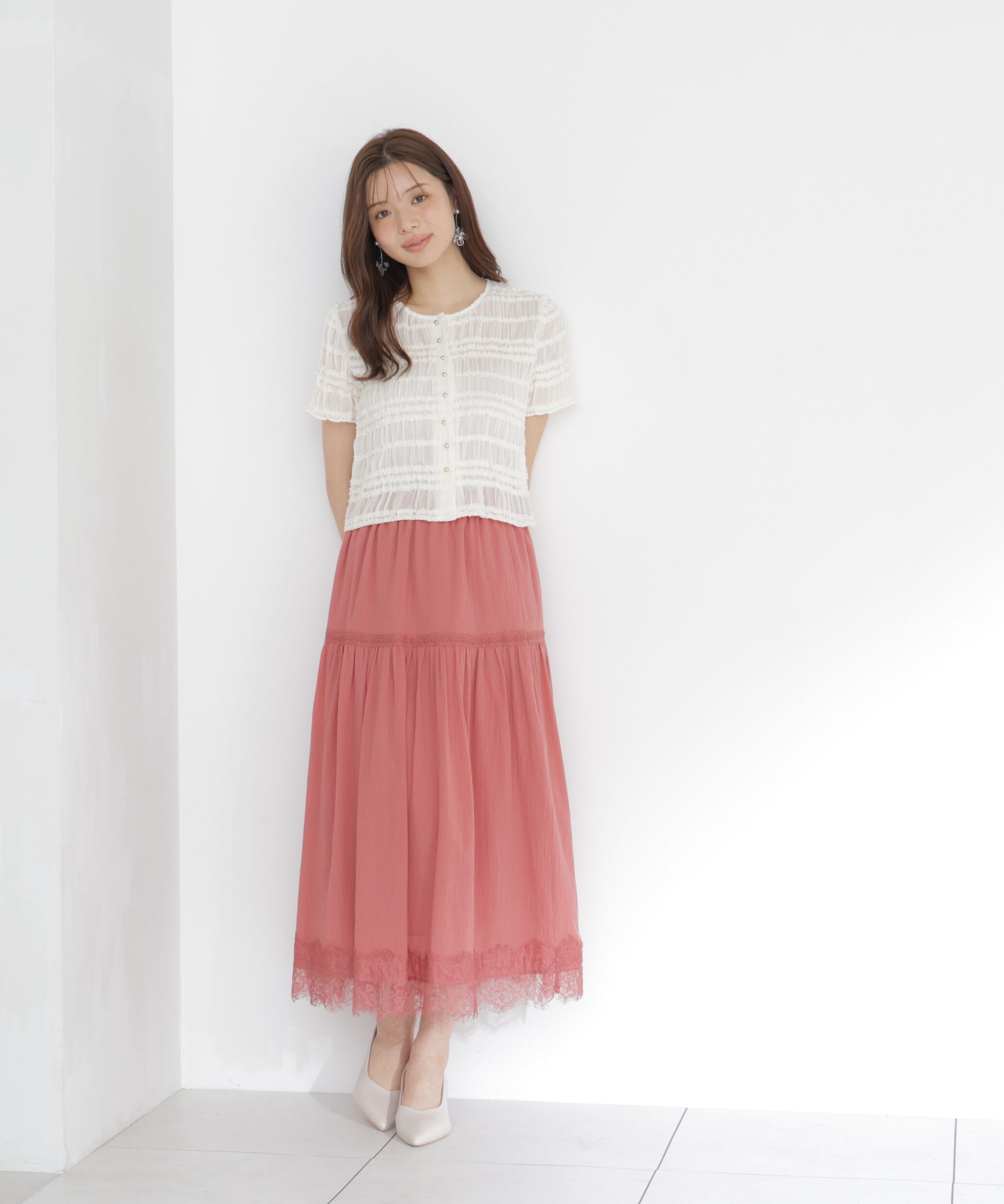 PROPORTION BODY DRESSING「＜a/mie＞フリルシャーリングブラウス」|シャツ・ブラウス|