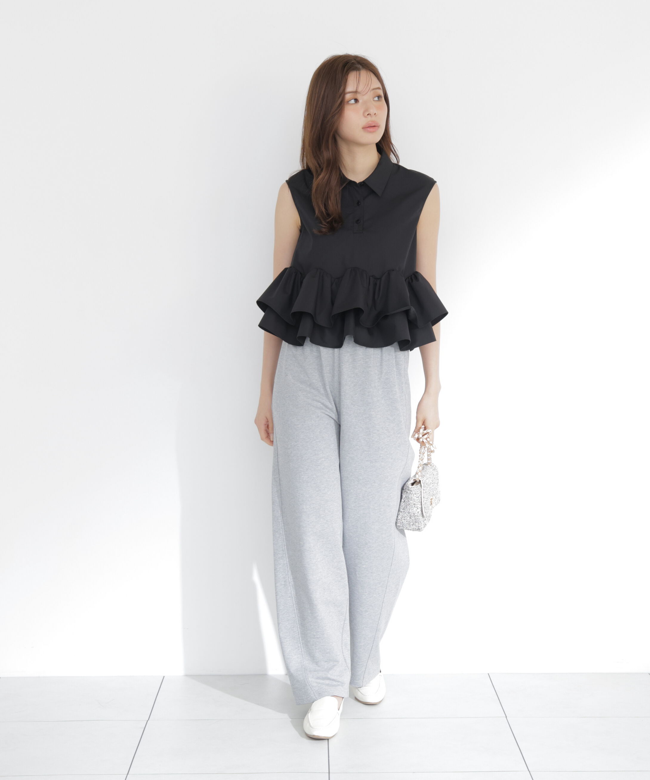 PROPORTION BODY DRESSING「＜a/mie＞フリルヘムブラウス」|シャツ・ブラウス|