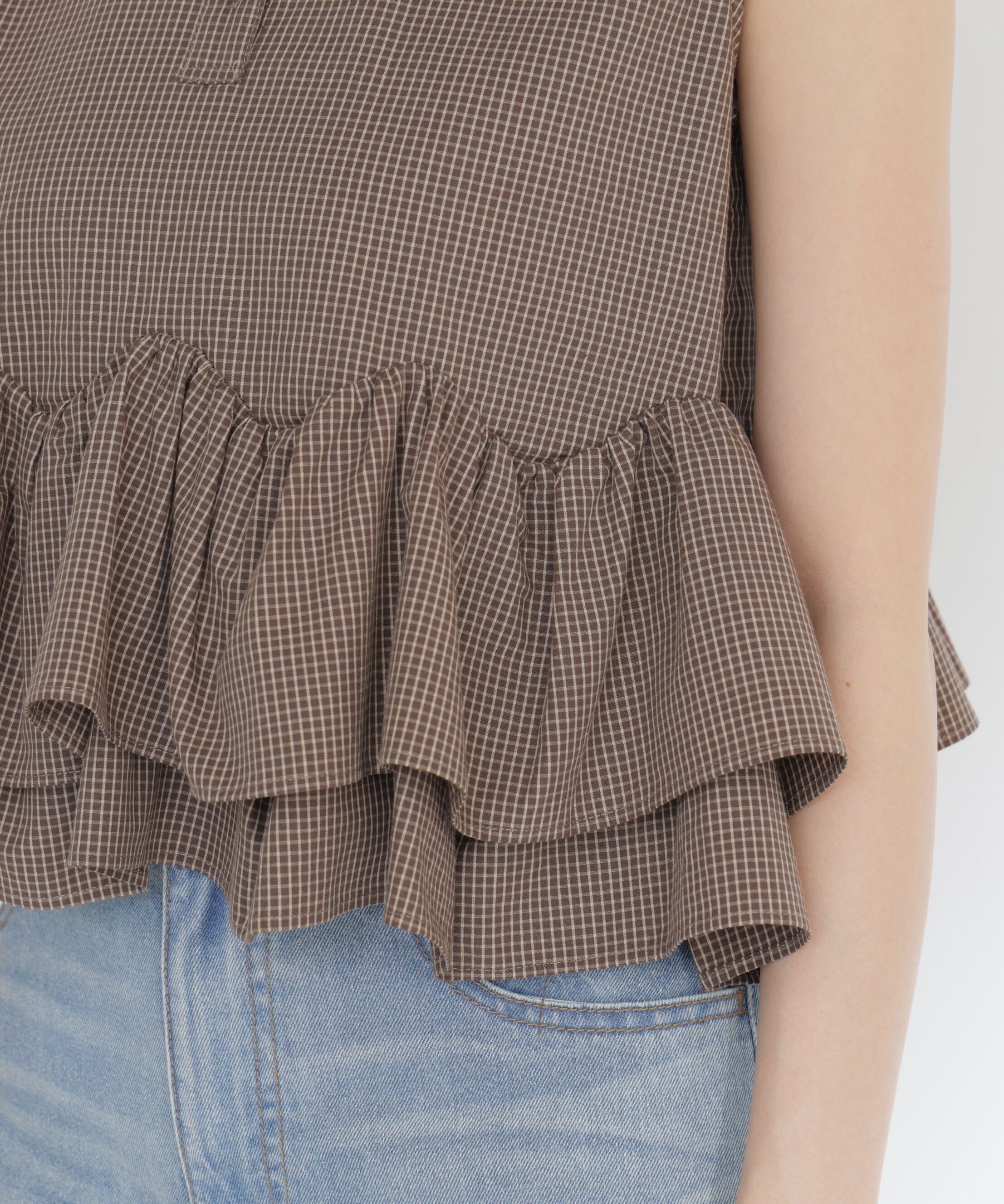 PROPORTION BODY DRESSING「＜a/mie＞フリルヘムブラウス」|シャツ・ブラウス|