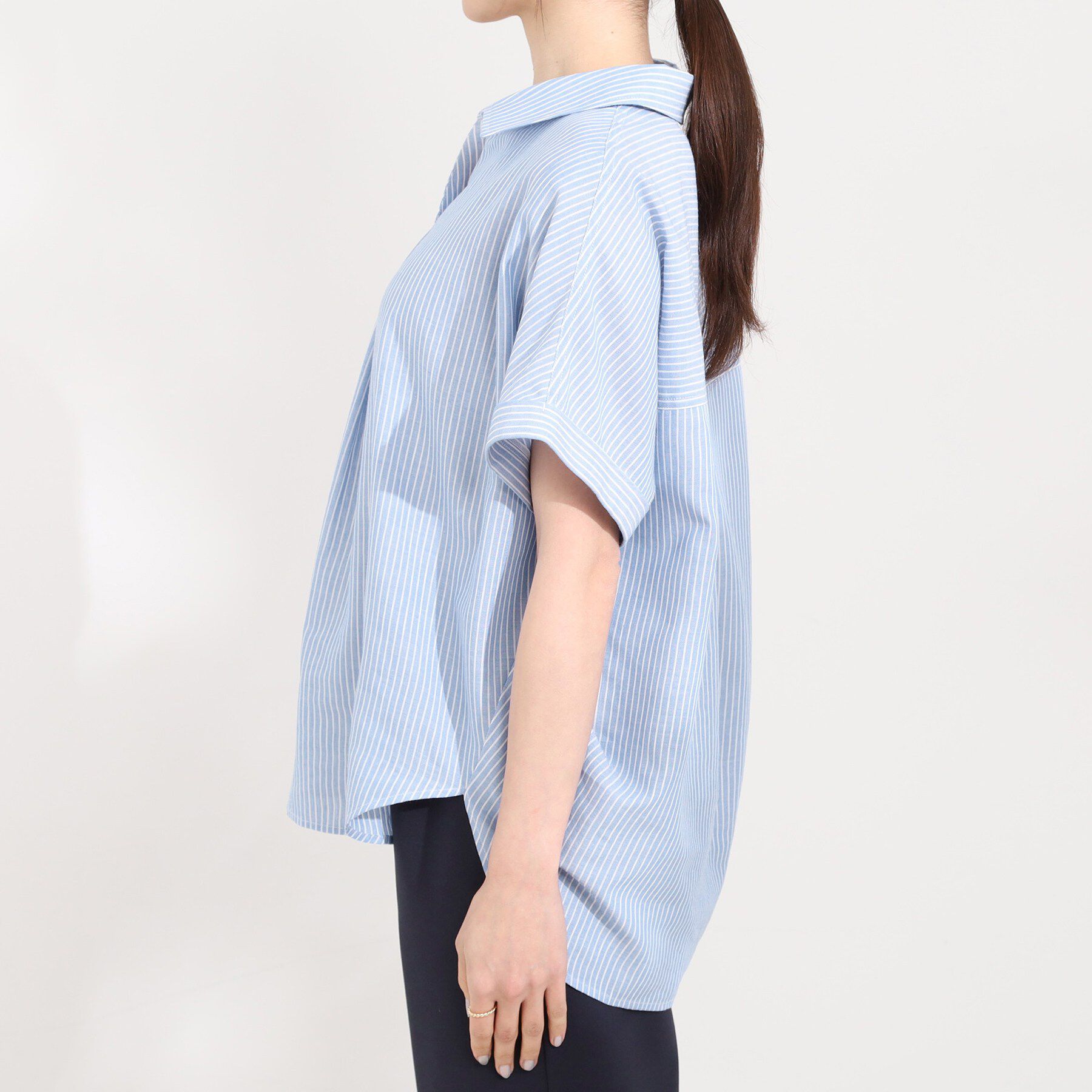 SHOO･LA･RUE「【ひんやり/UV】インせず着られる フレンチリネンスキッパーシャツ」|シャツ・ブラウス|
