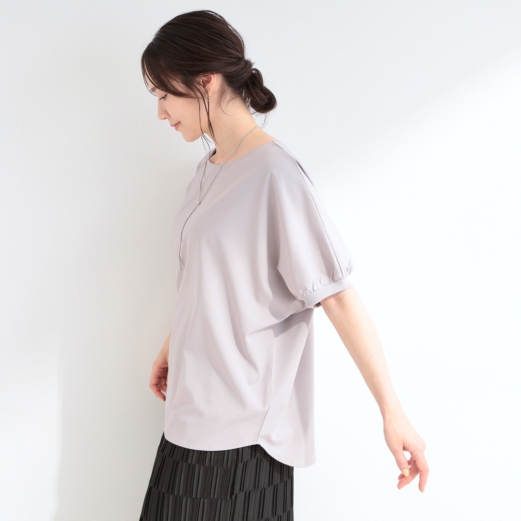 SHOO･LA･RUE「【ひんやり/洗濯後しわになりにくい】インせず着られる さらっとタッチのドルマンブラウス」|シャツ・ブラウス|