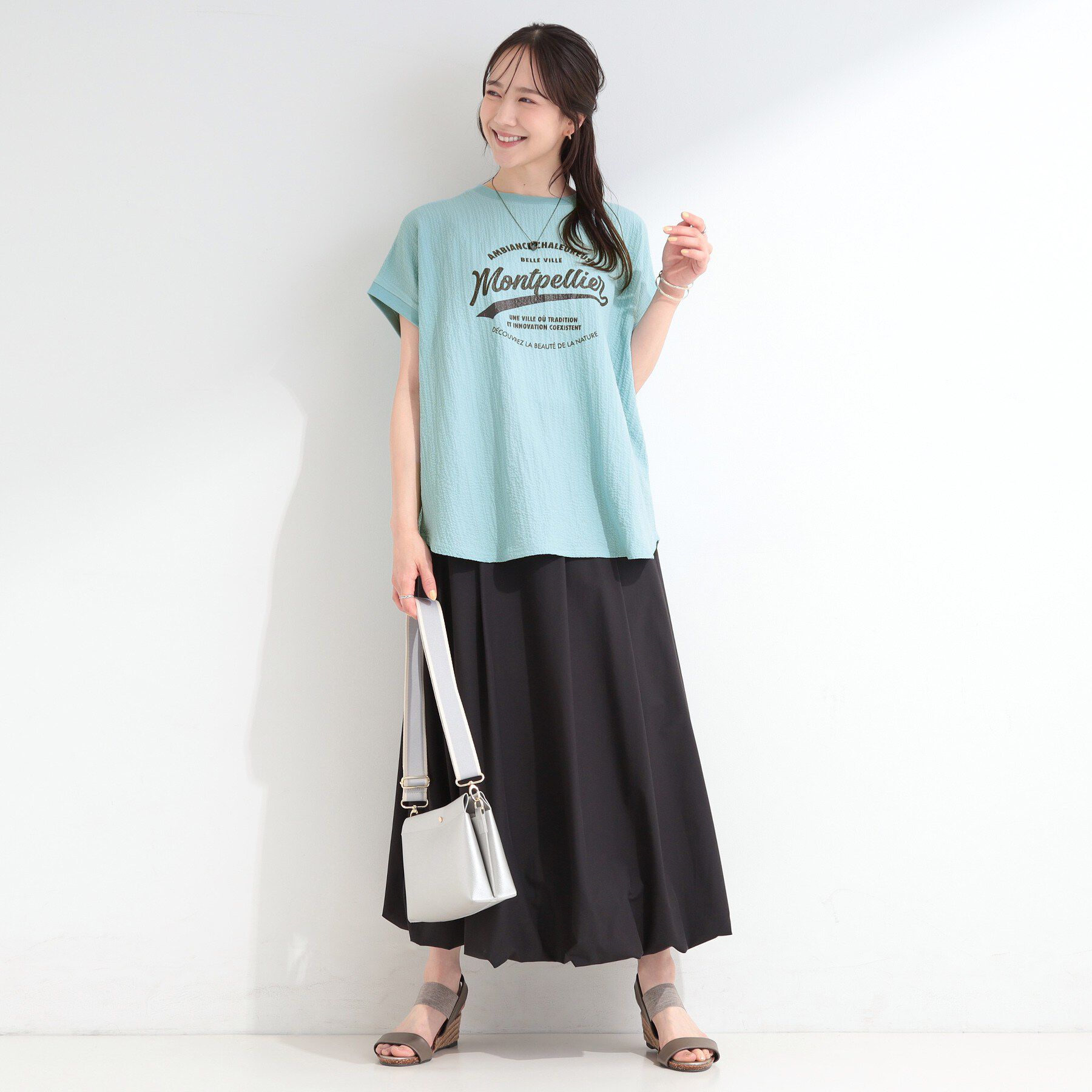 SHOO･LA･RUE「【洗濯機可】ぽこぽこさらさら アソートTシャツ」|Tシャツ・カットソー|