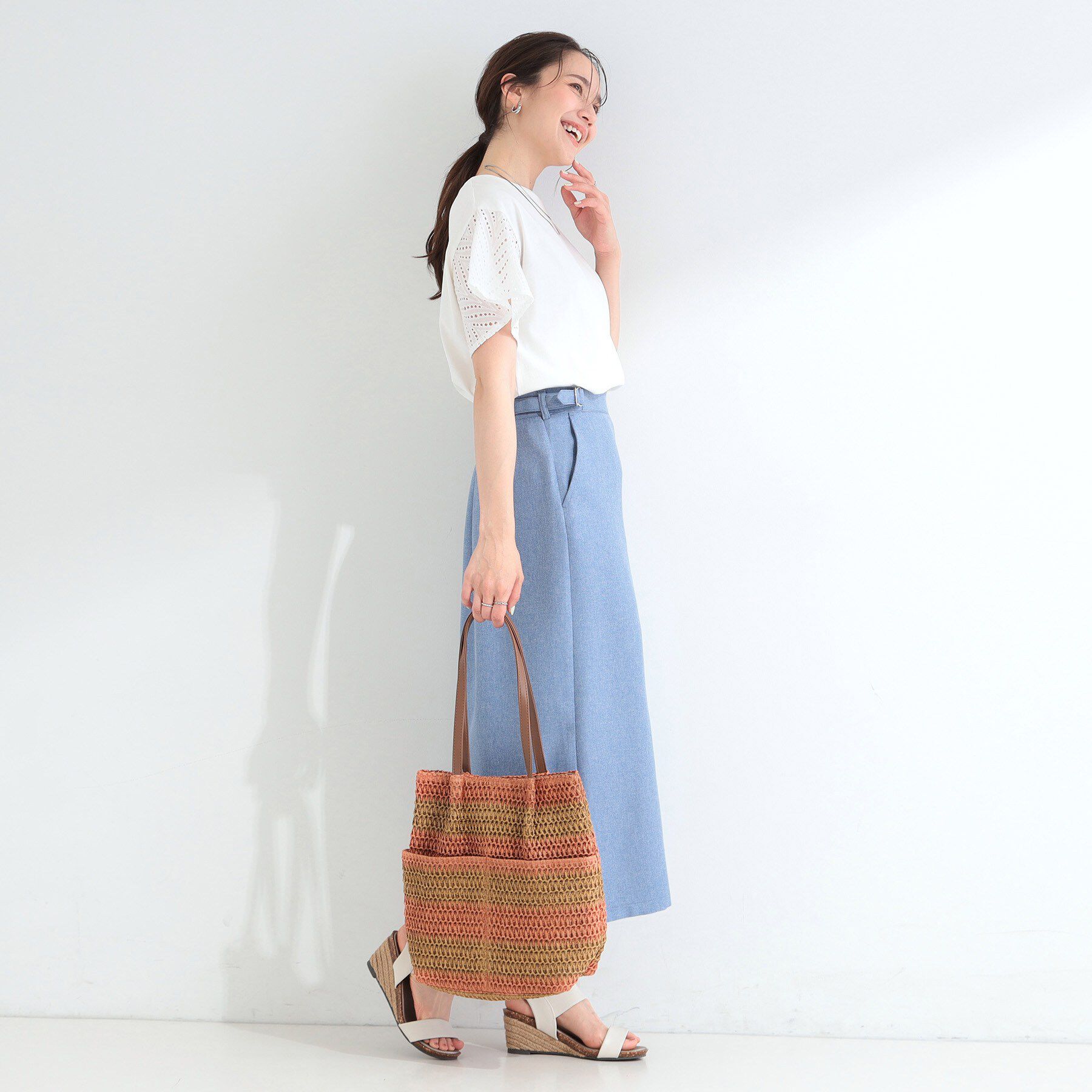 SHOO･LA･RUE「雑材シートボーダートート」|トートバッグ|