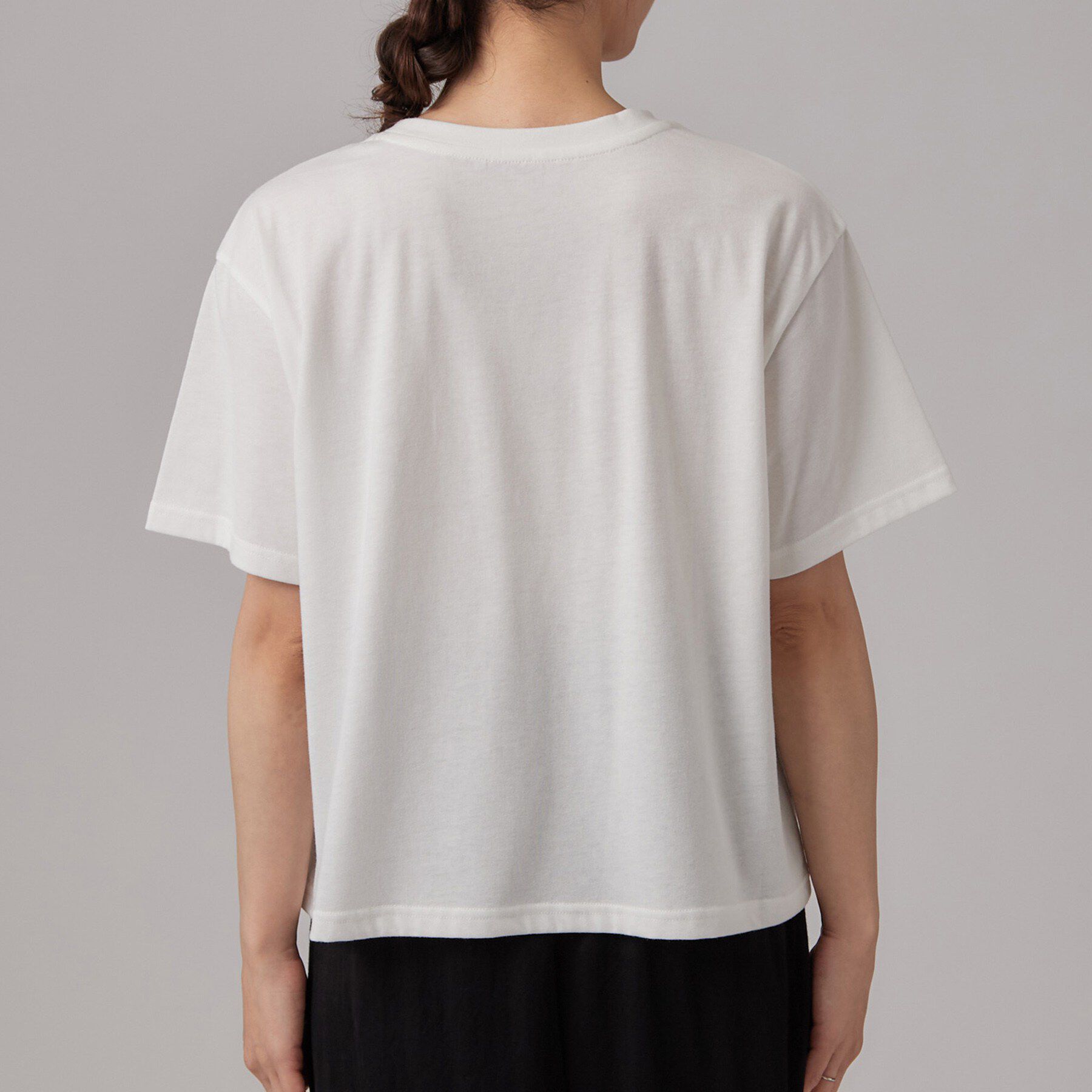 SHOO･LA･RUE「【2点セット/体型カバー】クロシェ編みベスト+ロゴT」|Tシャツ・カットソー|
