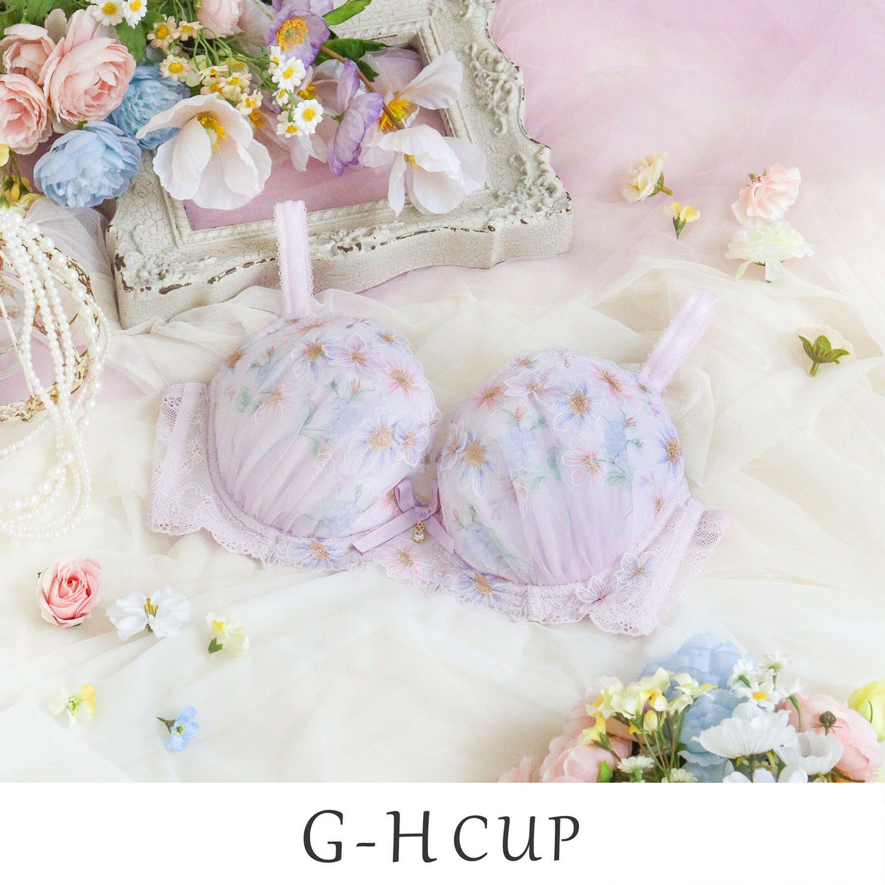 Risa Magli「アンネリー ブラジャー (G-H) ＜N Make Type＞」|インナー|ラベンダー(080)