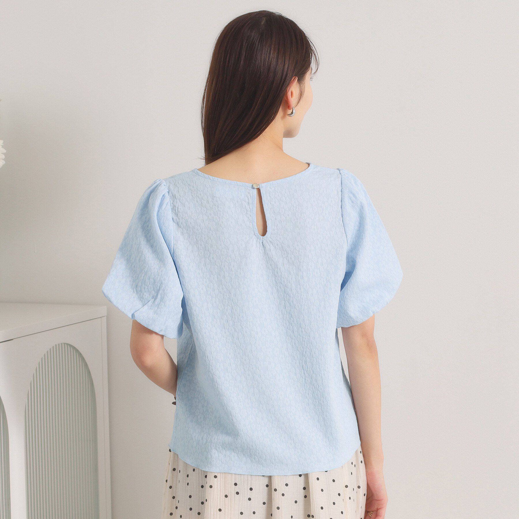 ITS&rsquo;DEMO「【手洗い可】花ジャカードトップス」|Tシャツ・カットソー|