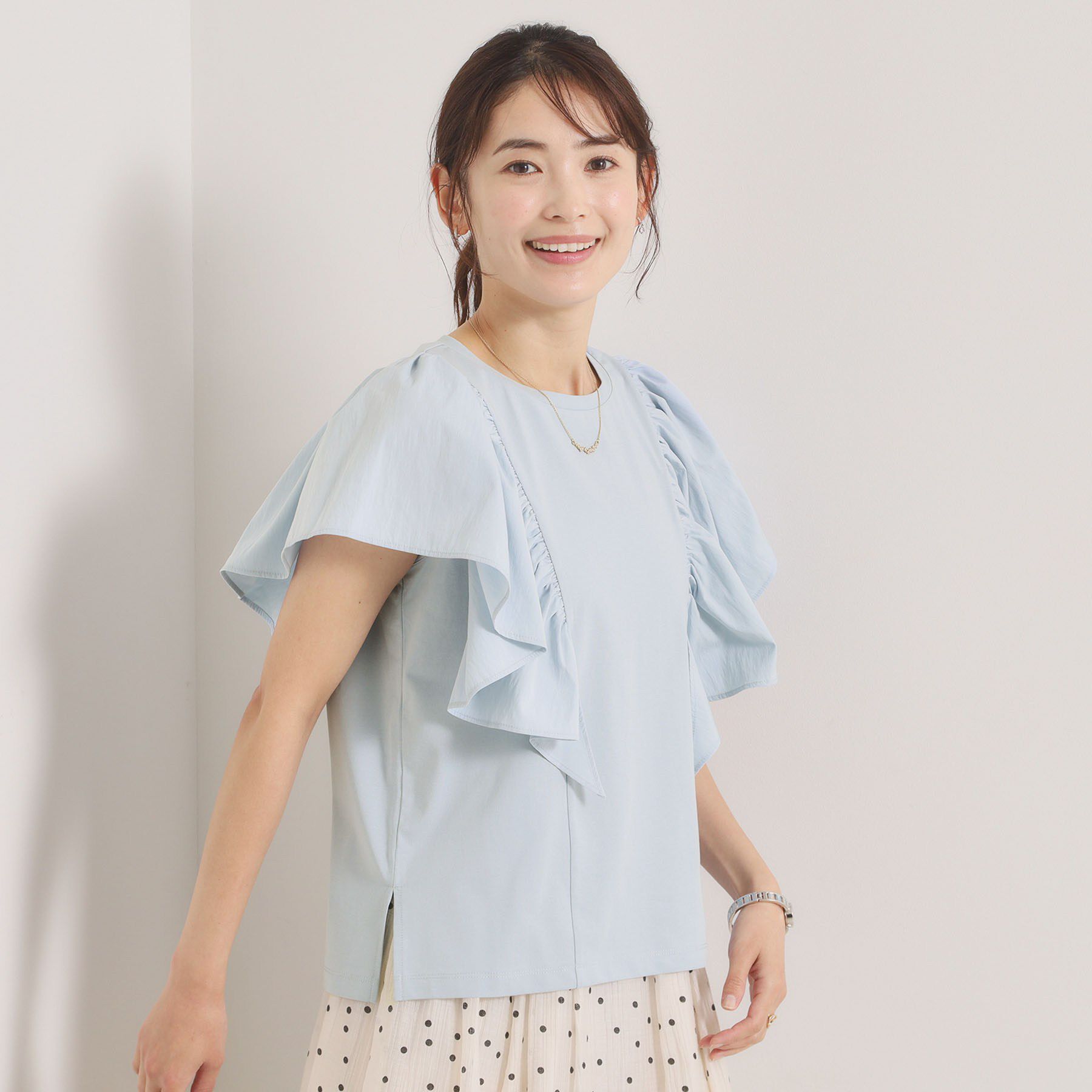 ITS&rsquo;DEMO「【冷感／速乾】袖フリルトップス」|Tシャツ・カットソー|