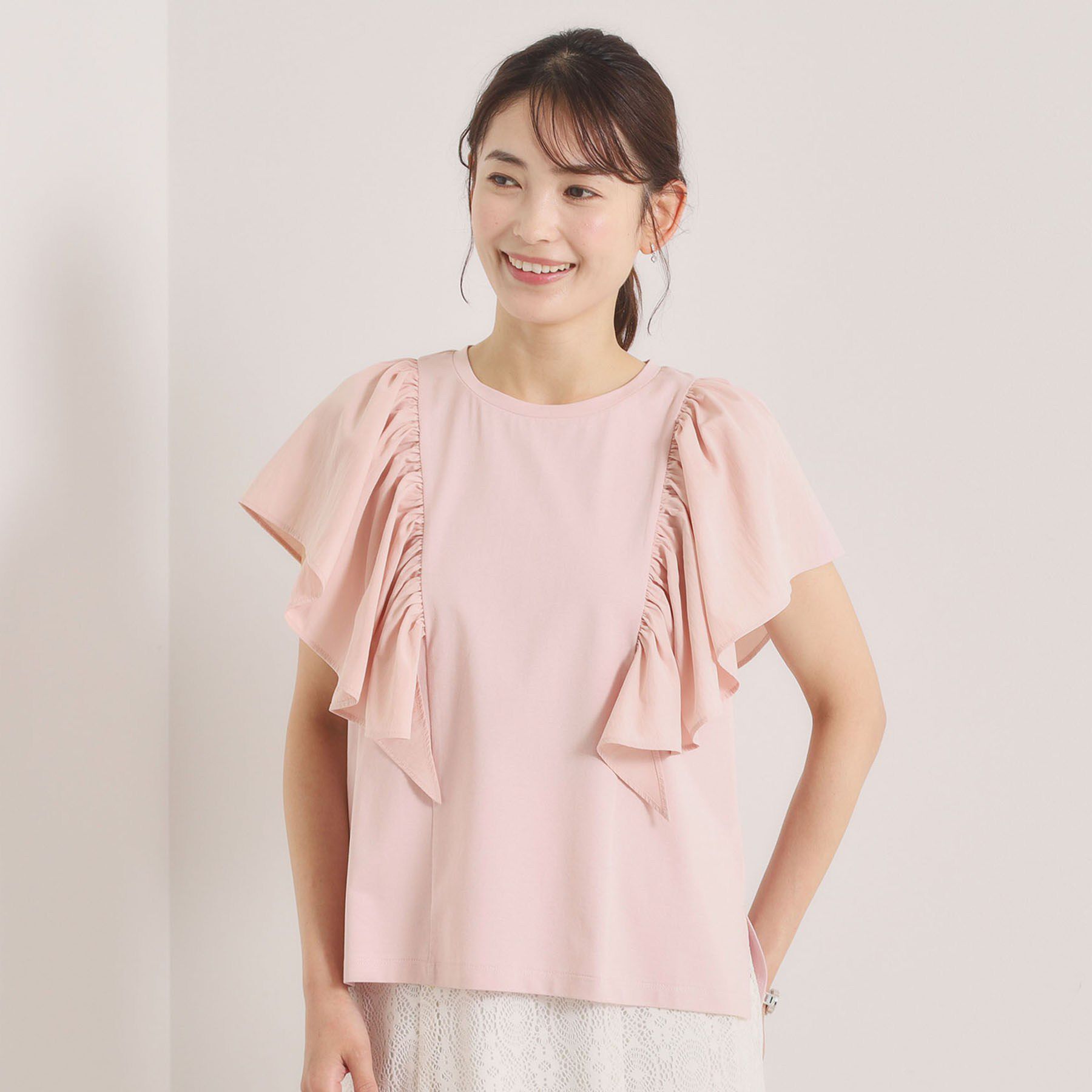 ITS&rsquo;DEMO「【冷感／速乾】袖フリルトップス」|Tシャツ・カットソー|