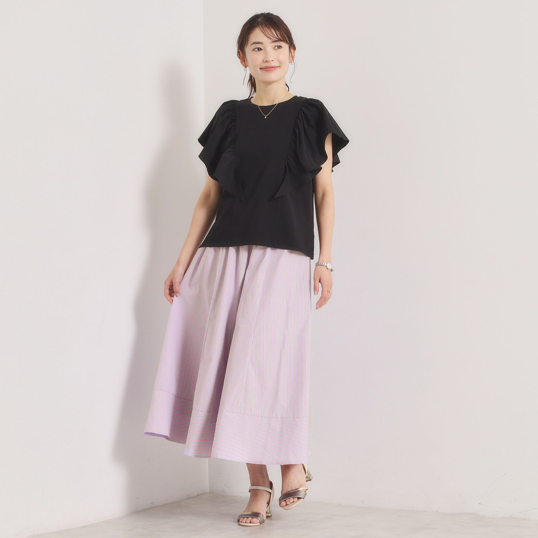 ITS&rsquo;DEMO「【冷感／速乾】袖フリルトップス」|Tシャツ・カットソー|