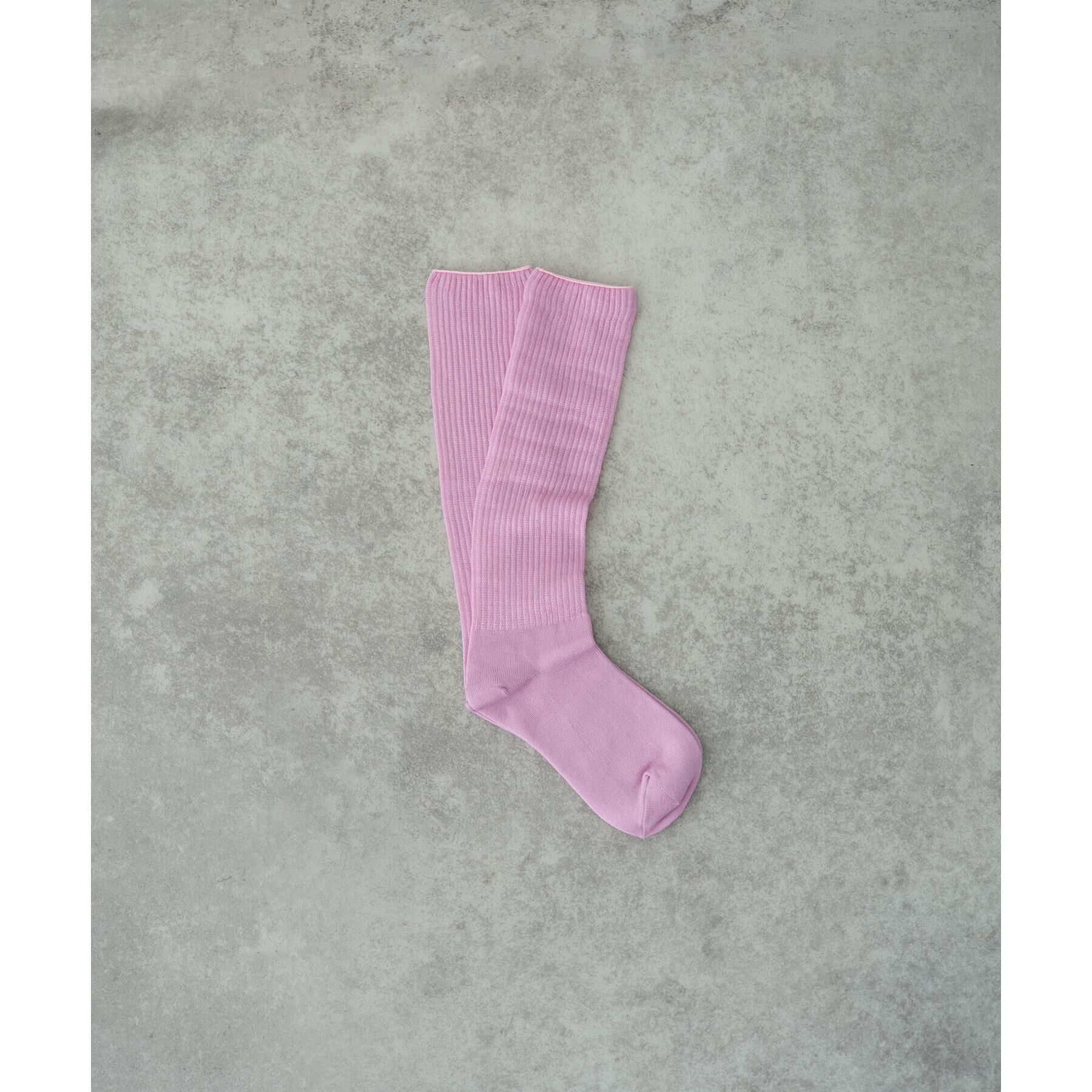 CODE A「piedi nudi｜WOOLY RICHEL RIB」|ソックス|ピンク(072)