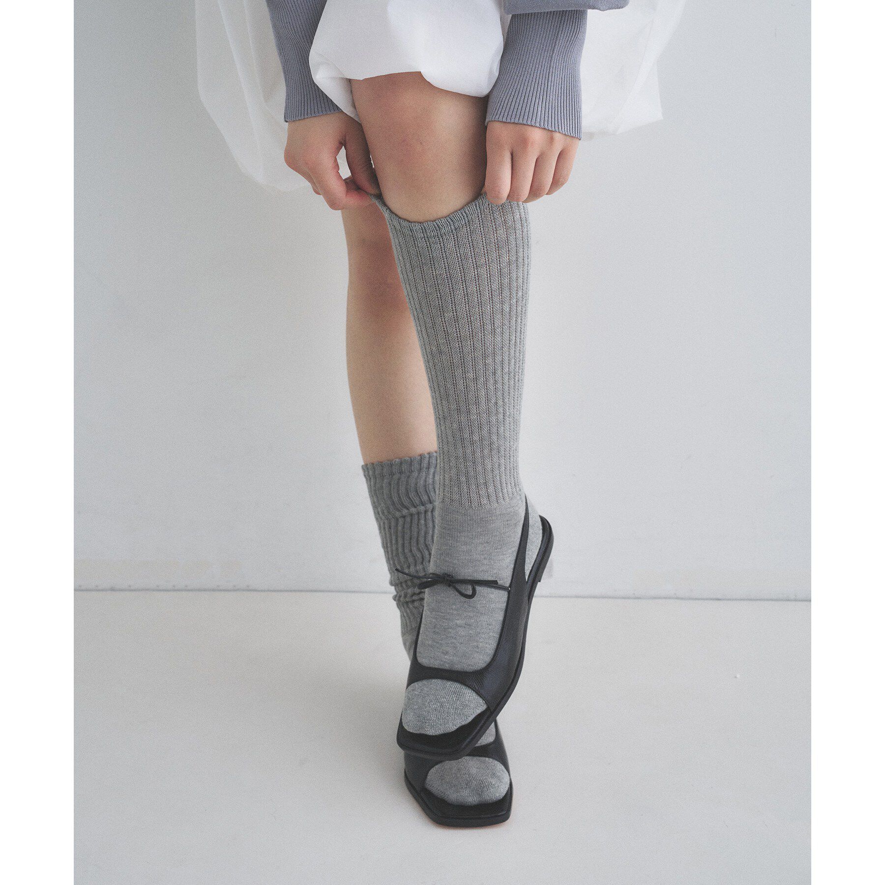 CODE A「piedi nudi｜LOUCH RIB PILE sox」|ソックス|