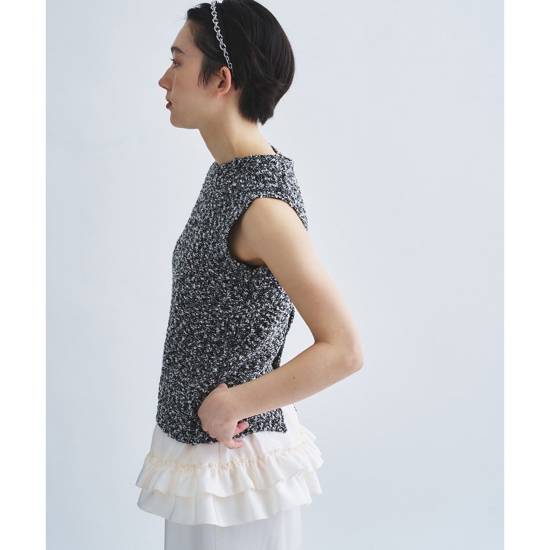 CODE A「cloudy open back tank」|ニット・セーター|