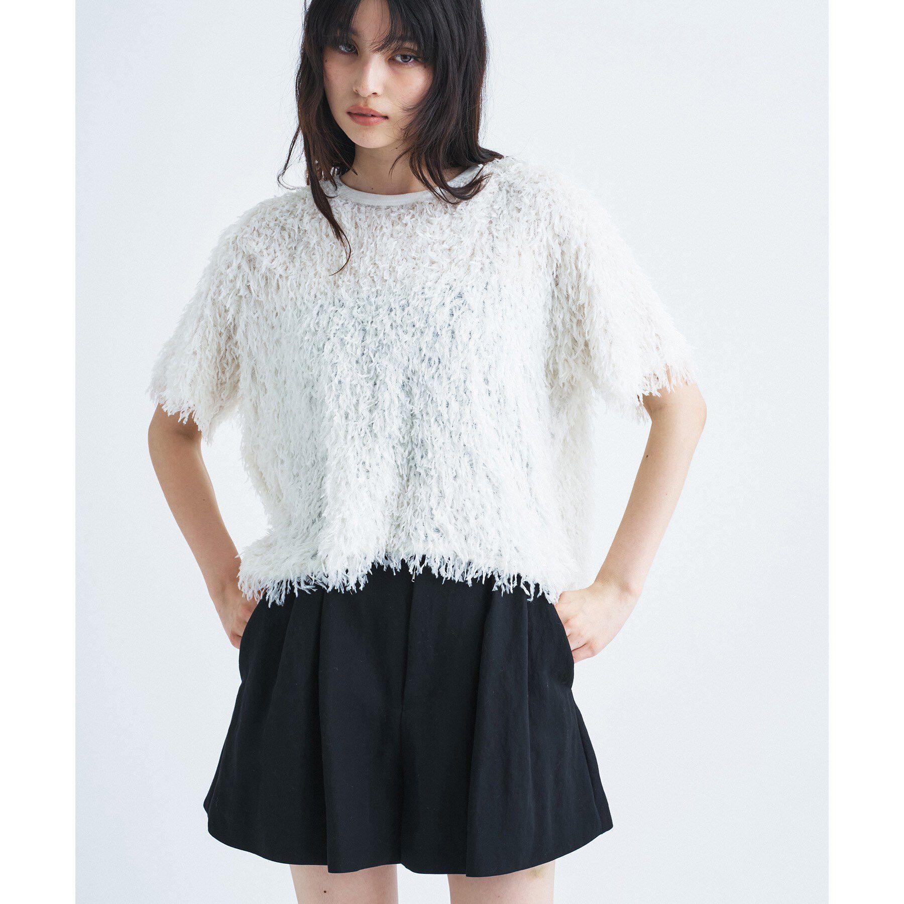 CODE A「IRONING｜feather tulle S／S tee」|Tシャツ・カットソー|