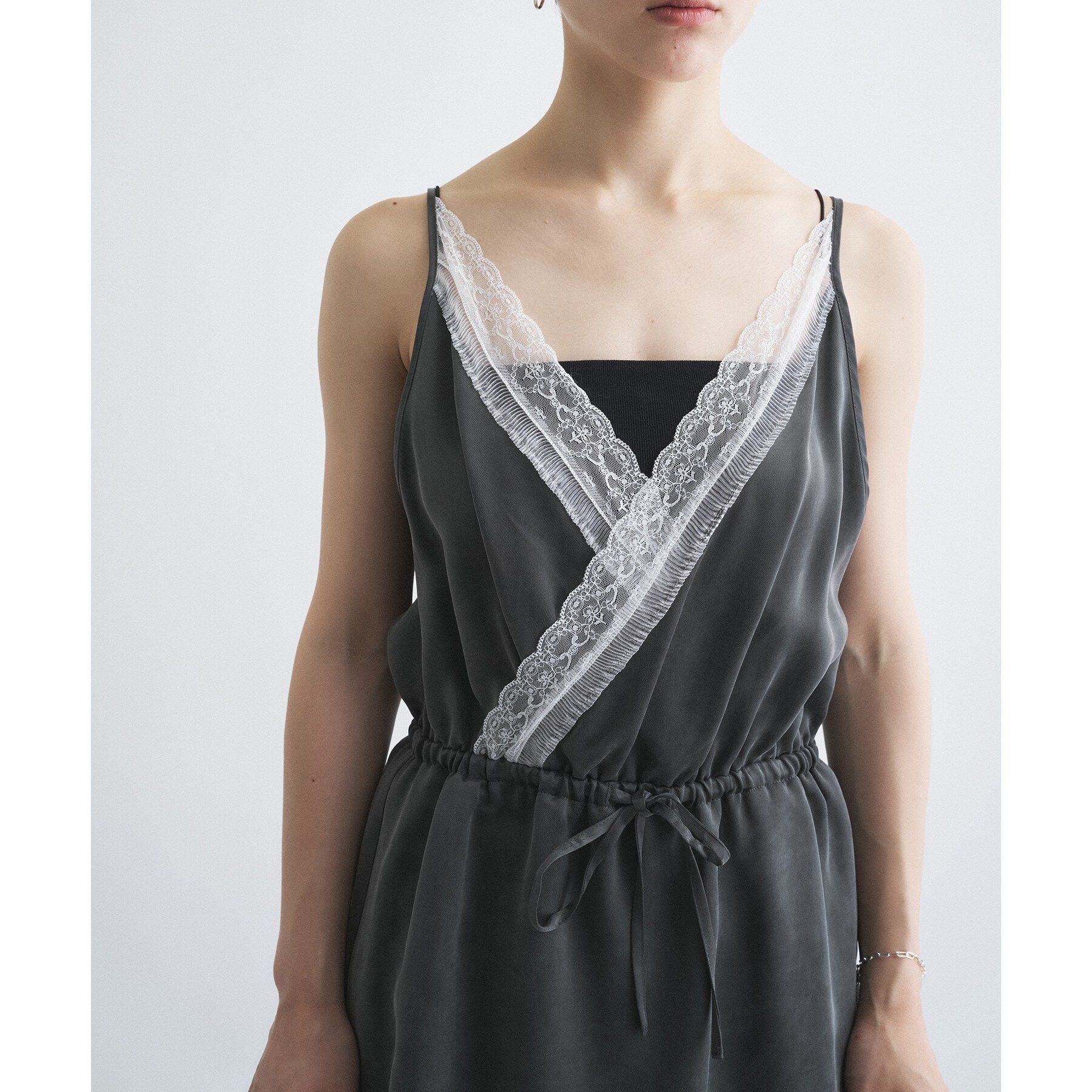CODE A「lace trim slip dress」|キャミソール|