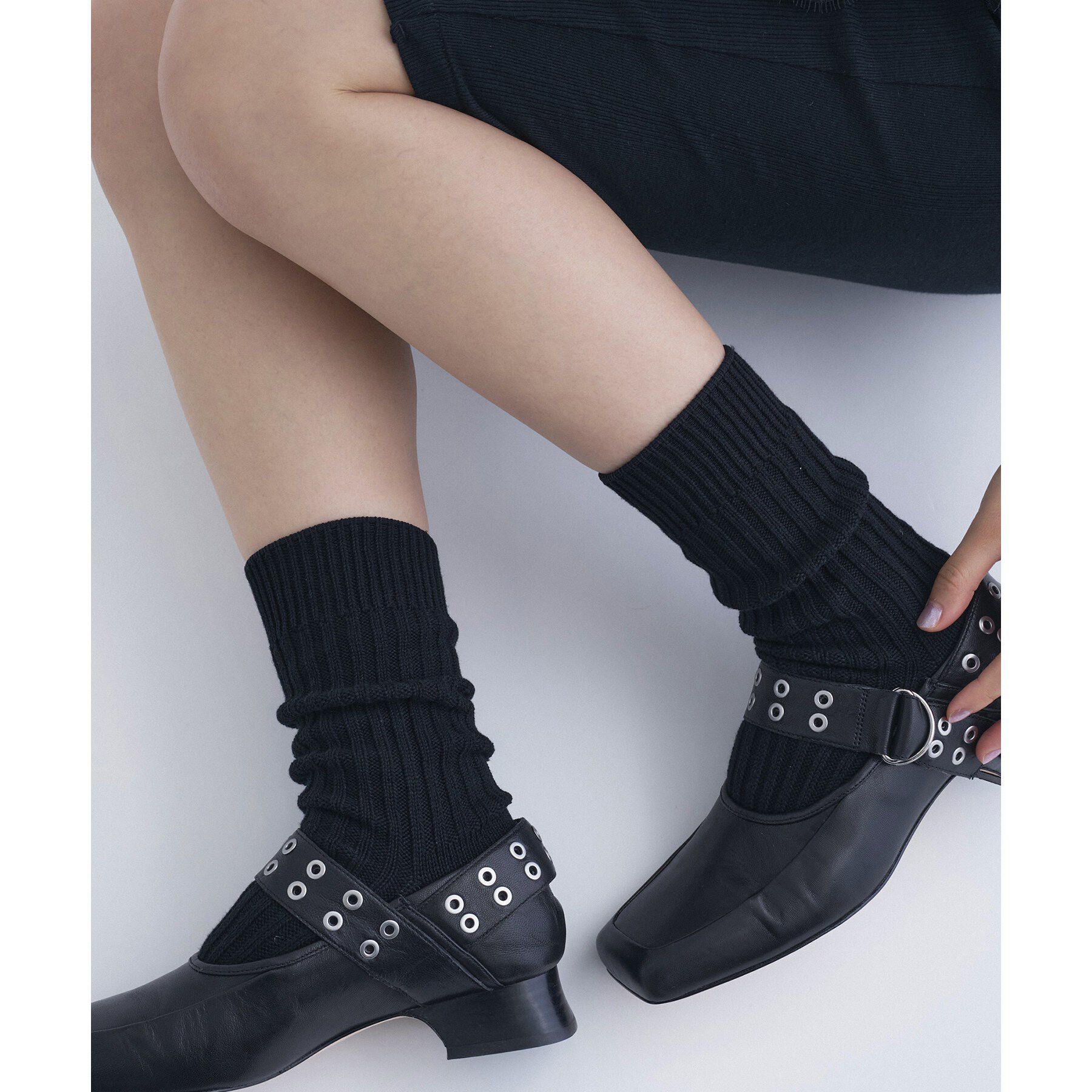 CODE A「piedi nudi｜VOLUME COTTON RIB」|ソックス|
