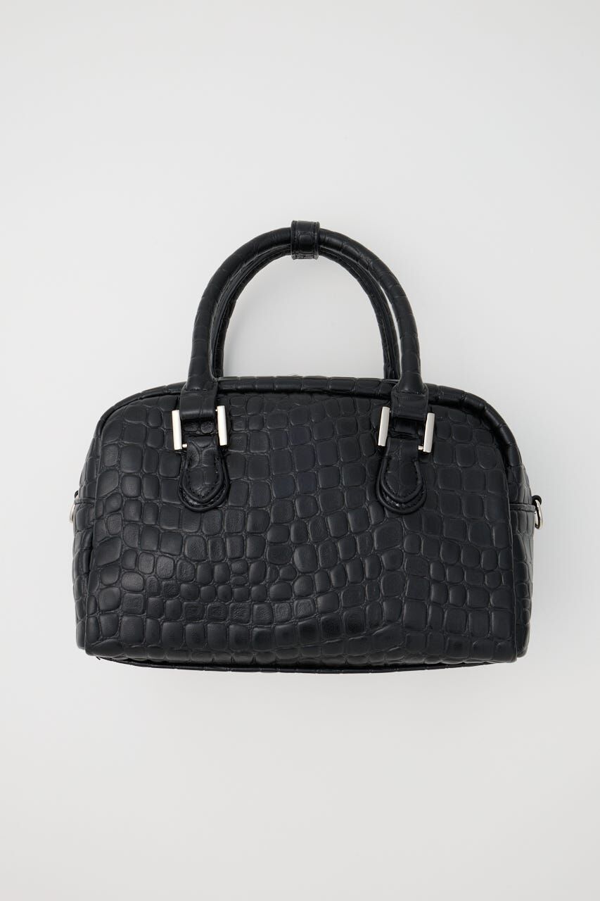 MOUSSY「F/CROCO MINI ボストン バッグ」|その他|BLK