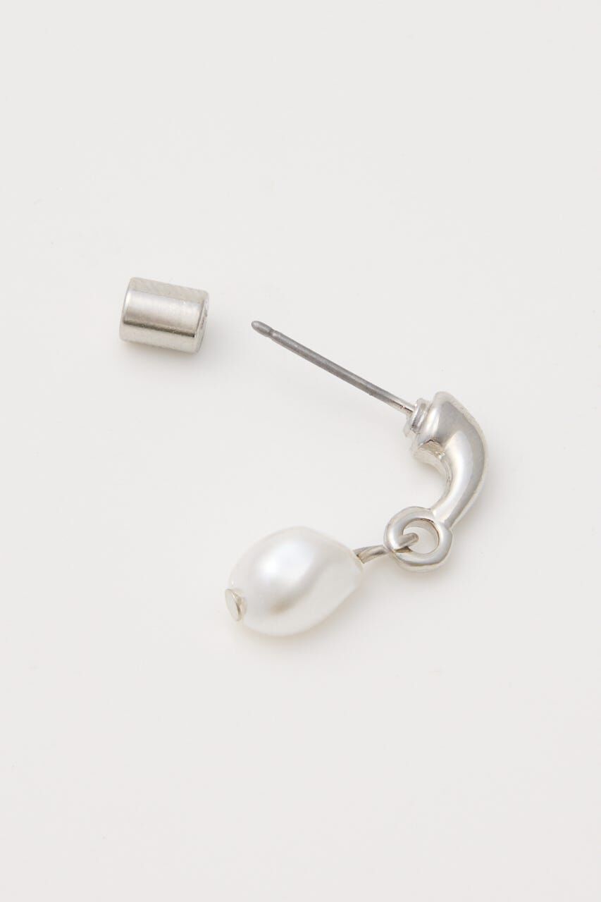 MOUSSY「F/PEARL DROP HOOP イヤリング」|ピアス|