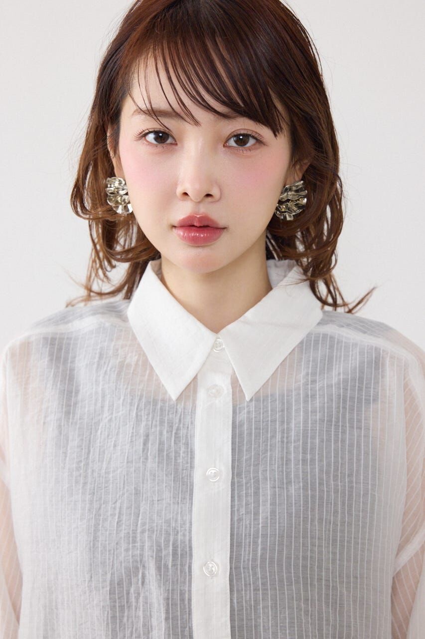 rienda「アシンメトリーストライプシャツ」|シャツ・ブラウス|