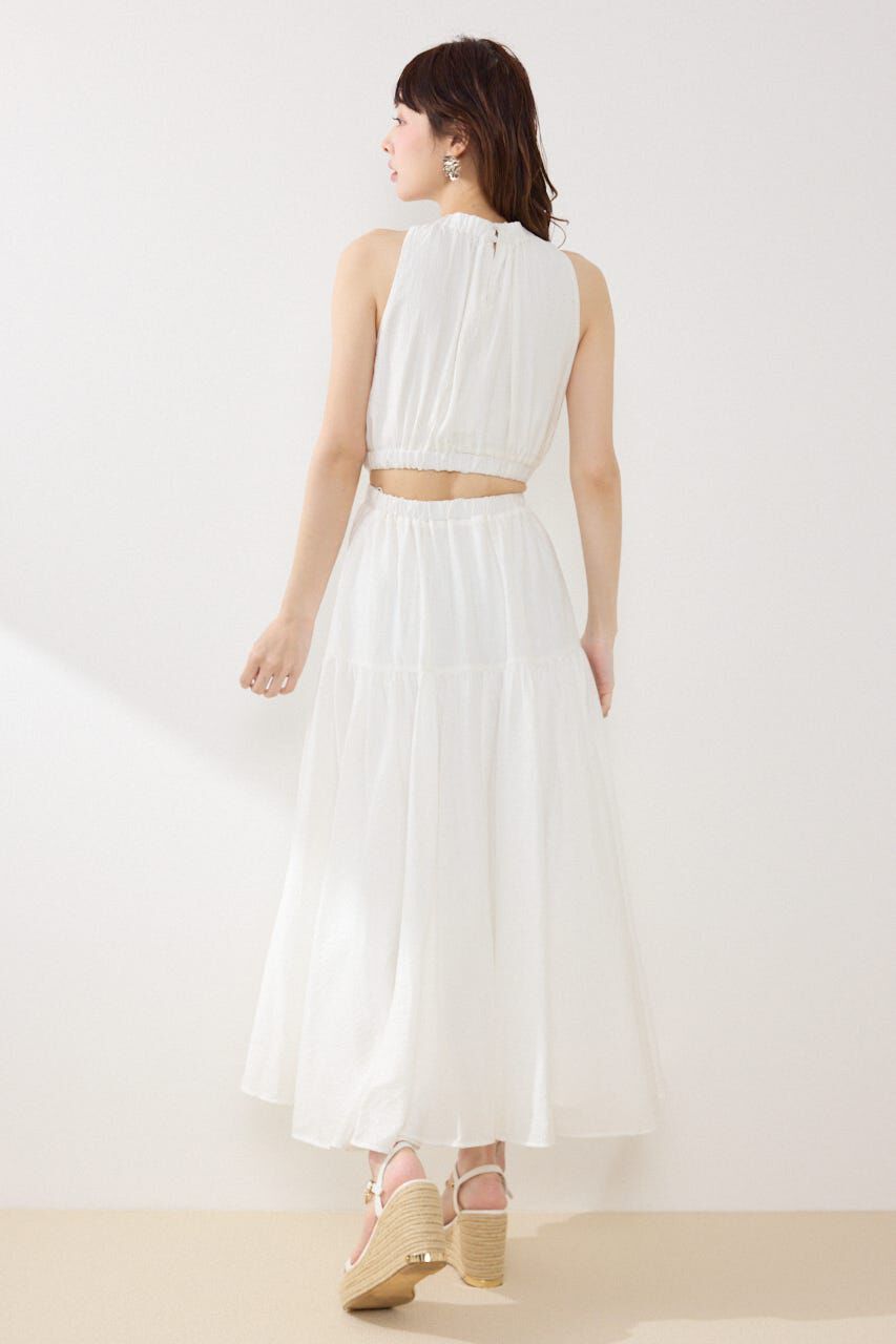 rienda「ホルターネックギャザーフレアワンピース」|ワンピース|