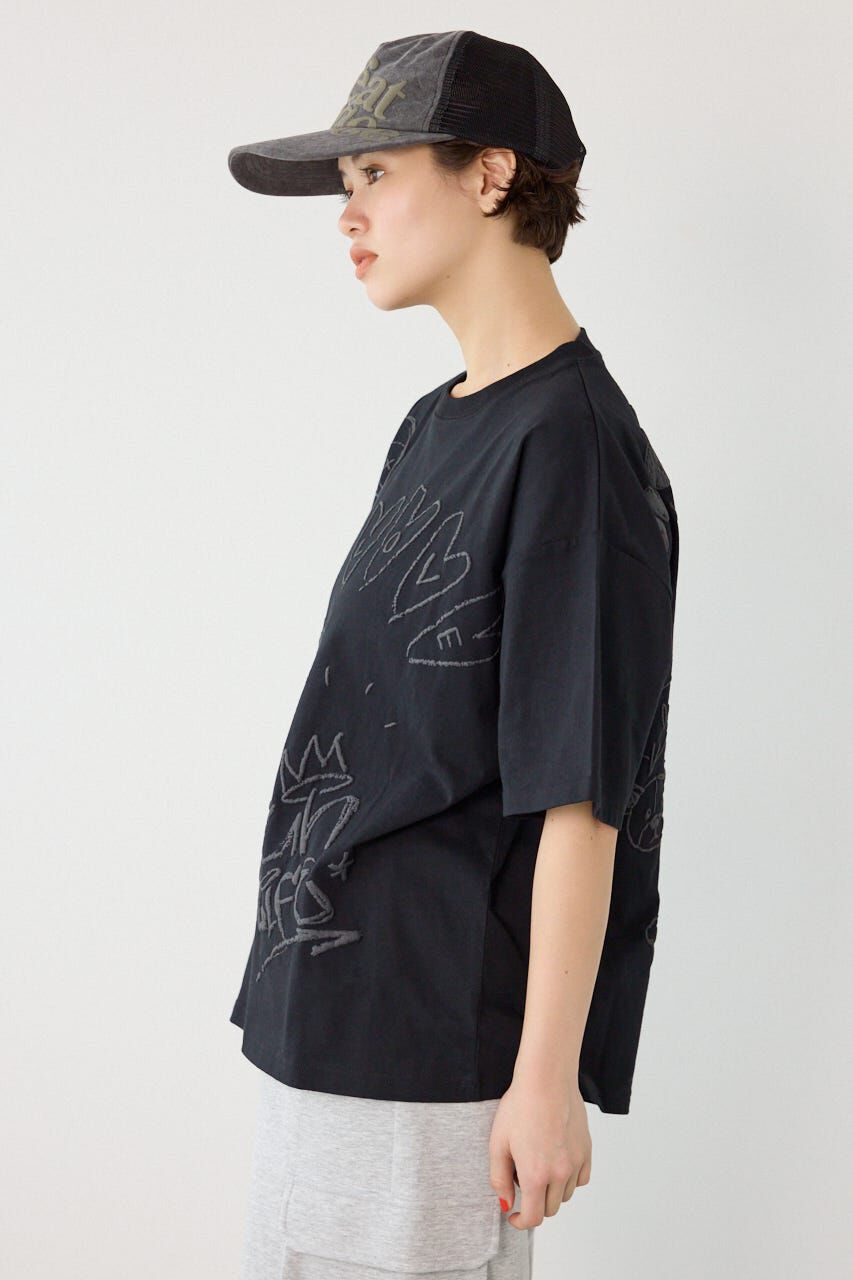 RODEO CROWNS「クレヨンタッチ同色発泡プリントTシャツ」|Tシャツ・カットソー|