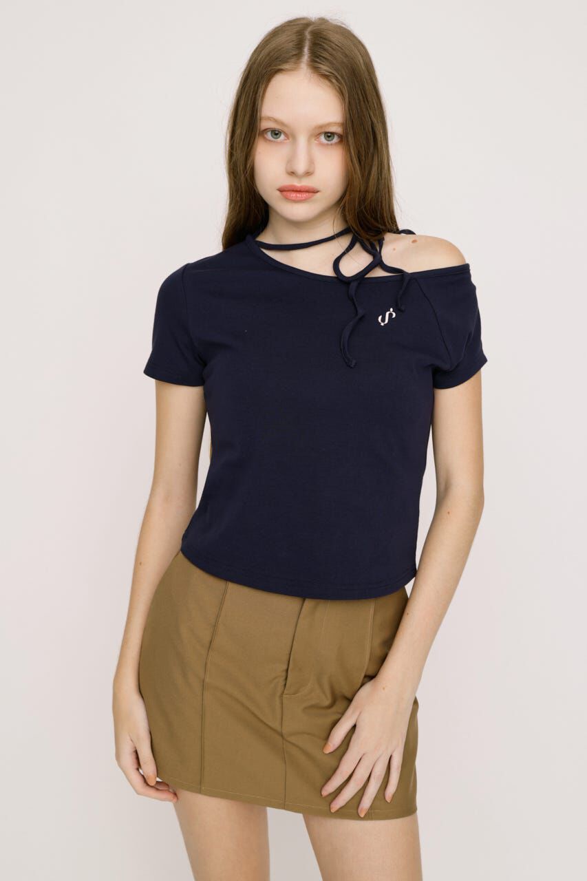 SLY「ONE SHOULDER S. トップス」|Tシャツ・カットソー|NVY