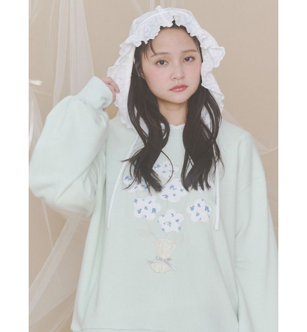 merry jenny「フードレーストップス」|Tシャツ・カットソー|オフホワイト