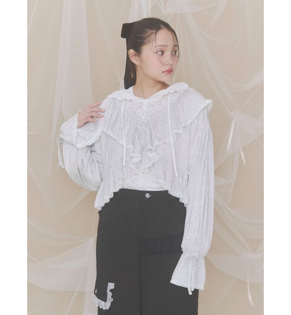 merry jenny「フードレーストップス」|Tシャツ・カットソー|