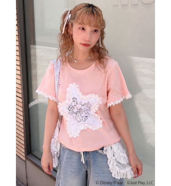 merry jenny「Toy Story / Fluffy Star tee」|Tシャツ・カットソー|ピンク
