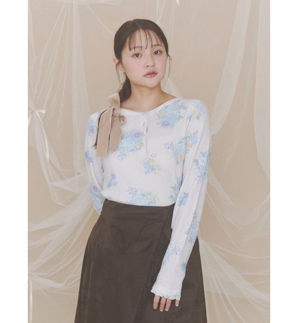 merry jenny「bouquetワッフルトップス」|Tシャツ・カットソー|
