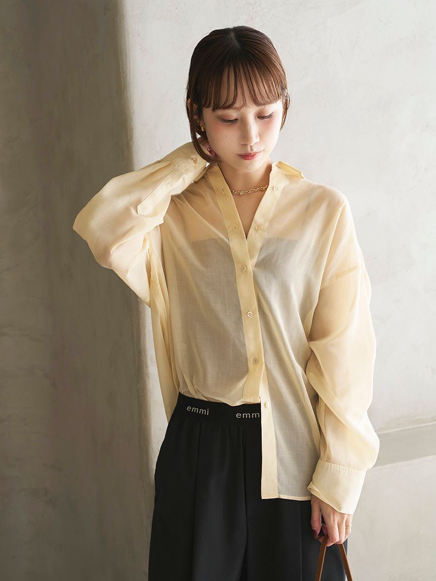 emmi atelier「シアーシャツ」|シャツ・ブラウス|