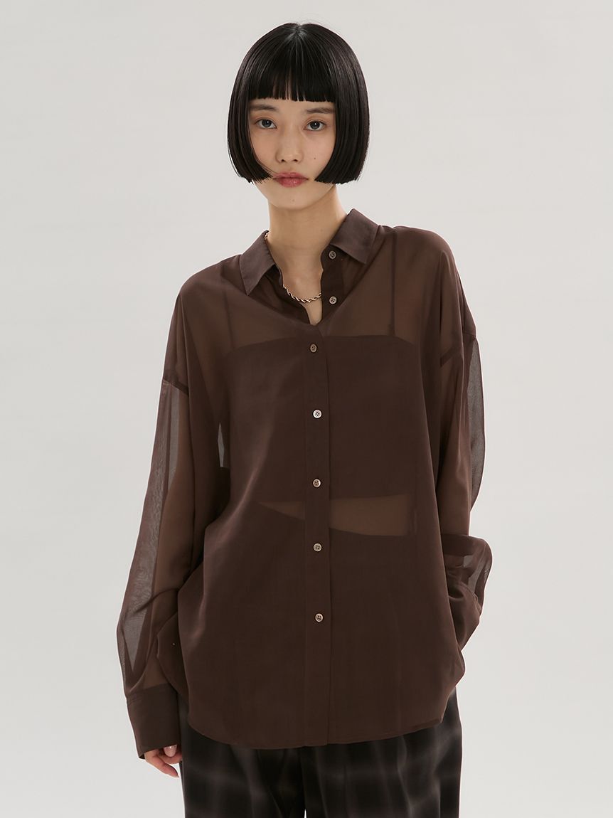 emmi atelier「シアーシャツ」|シャツ・ブラウス|