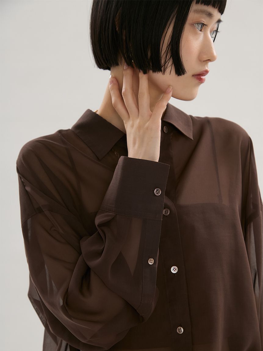emmi atelier「シアーシャツ」|シャツ・ブラウス|