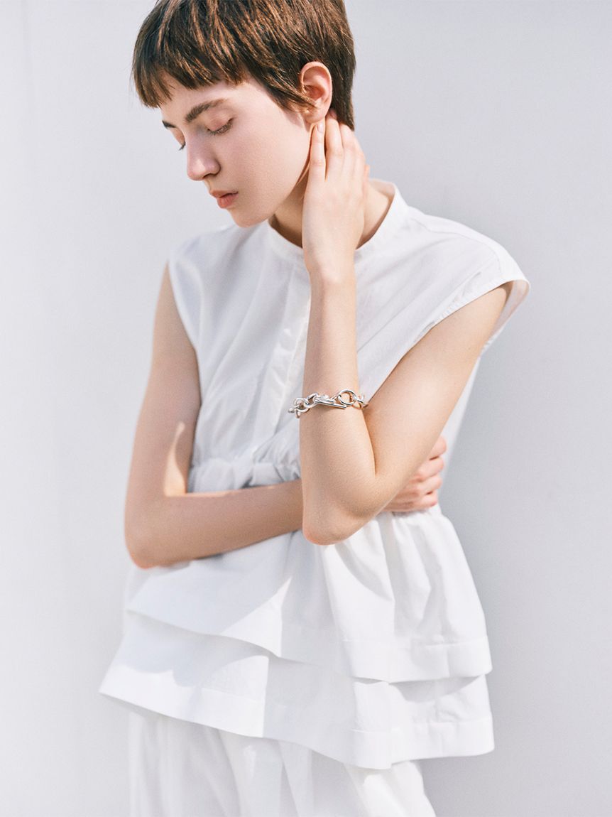emmi atelier「ノースリーブペプラムブラウス」|シャツ・ブラウス|